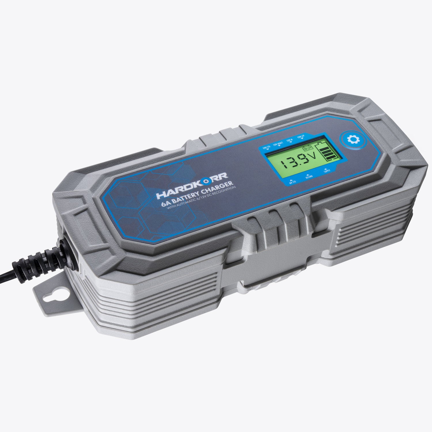 6A AC to DC Battery Charger with Automatic 6V/12V Recognition - Perfect for Cars, Motorcycles, Boats & Power Equipment Charging