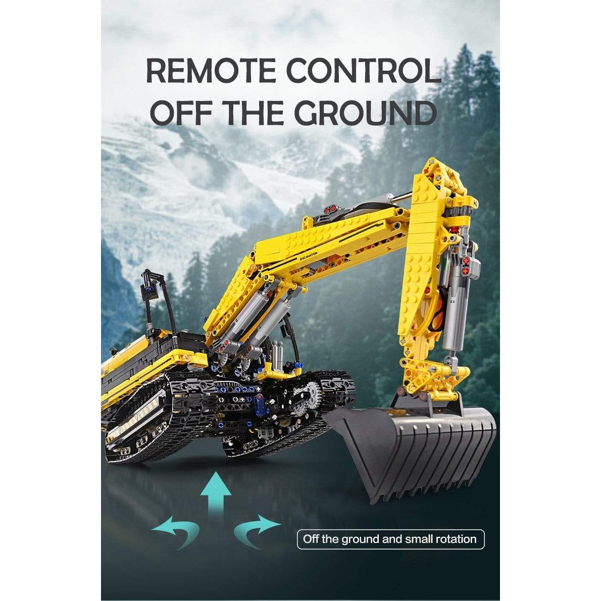 Mould King 13112 Motorized Mechanical Digger Building Blocks Set - STEM Educational Toy for Kids & Adults - Perfect for Construction Play, Engineering Learning & DIY Projects