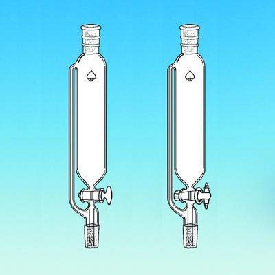 9490-06 Pressure Equalizing Funnel 50mL - Lab Glassware for Precise Liquid Transfer in Chemistry Experiments & Distillation Setups