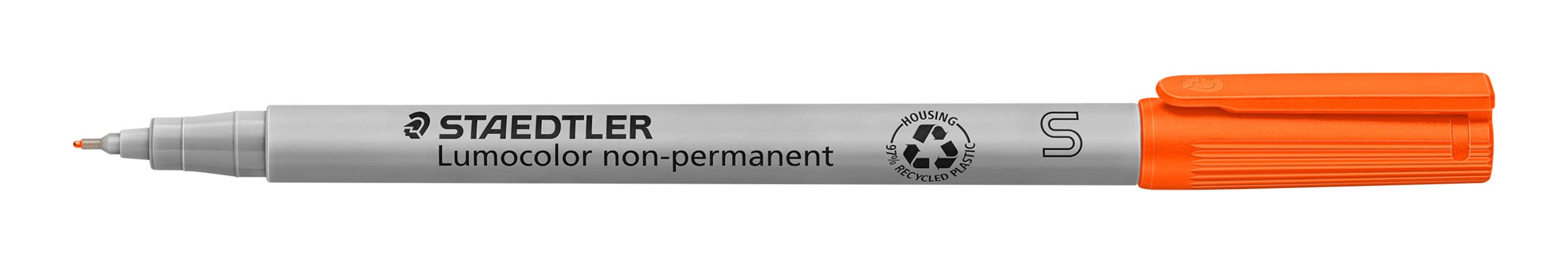 STAEDTLER 311-4 Lumocolor Universal Non-Permanent Superfine Marker Pens - Orange, Pack of 10 - Ideal for Whiteboards, Planners, and Office Use
