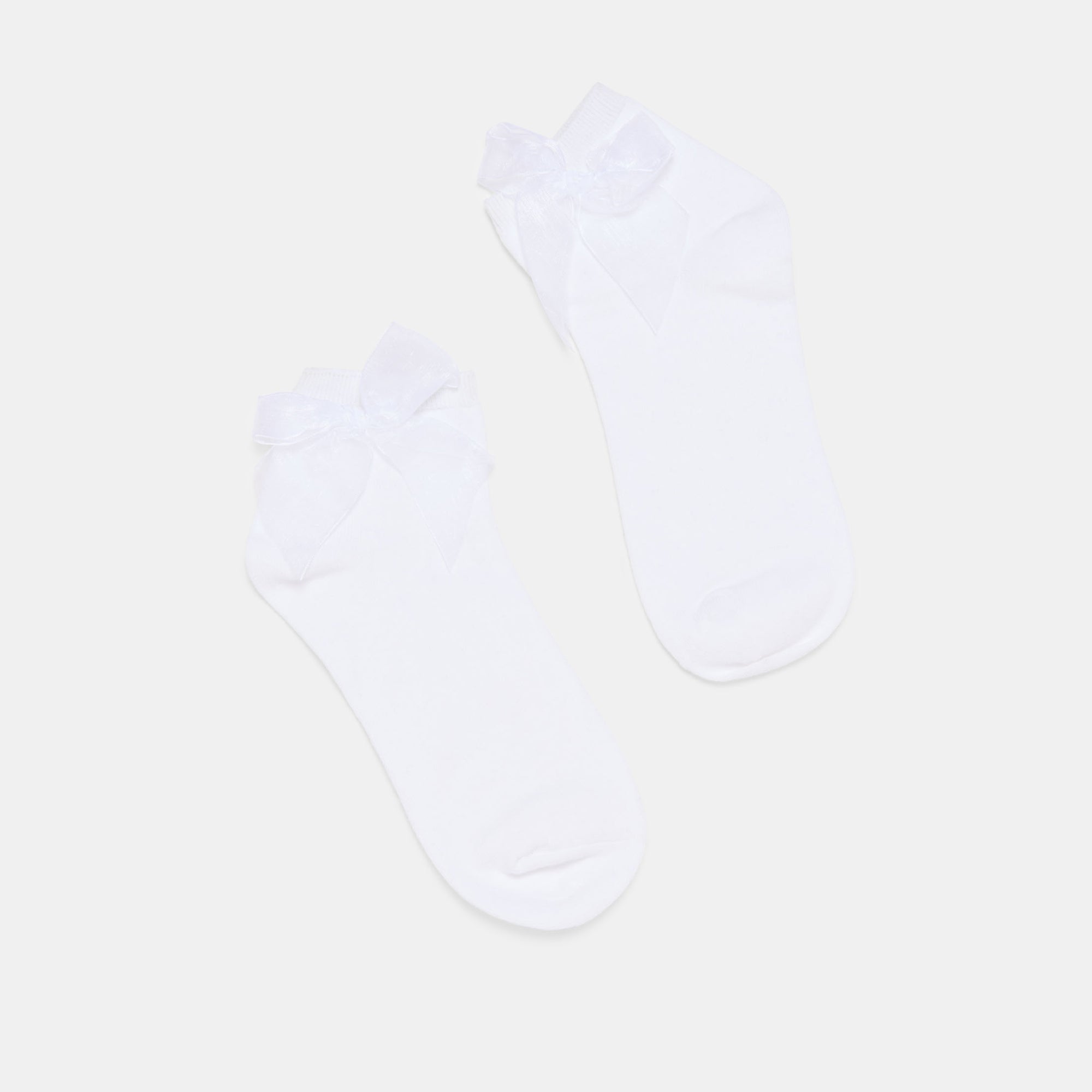 BOW ANKLET SOCKS WHITE - Cute & Comfortable Ankle Socks for Women, Girls | Perfect for Casual Wear, Sneakers, and Everyday Outfits