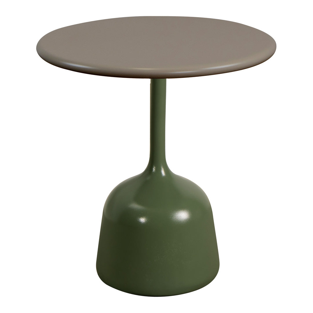 Round Coffee Table with Glossy Finish - Small Modern Accent Table for Living Room, Bedroom, or Office