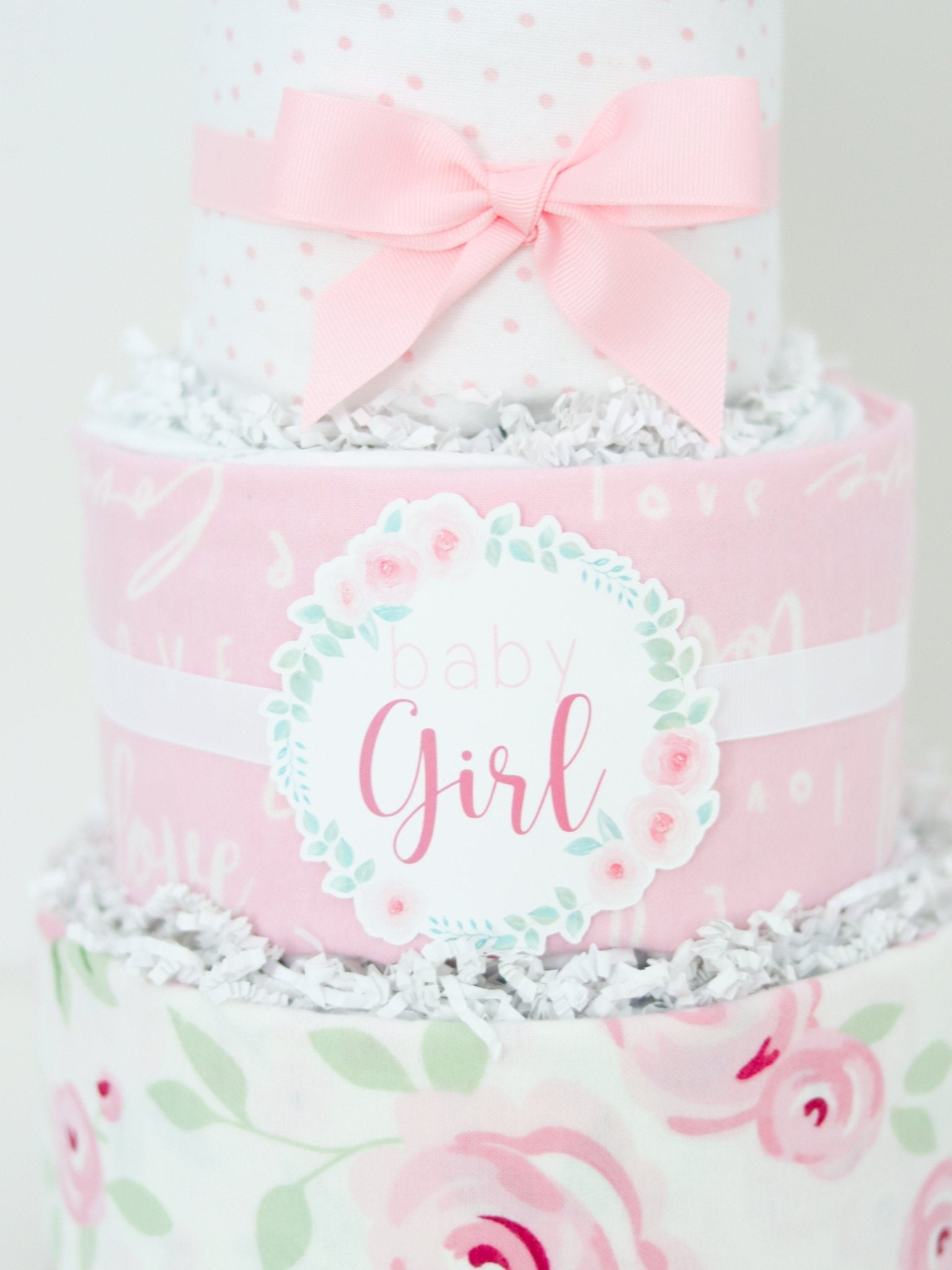 Elegant Rose Diaper Cake - Perfect Baby Shower Gift for Girls & Boys - SKU: DCBG1006 - Ideal for Newborn Celebrations & Nursery Decor