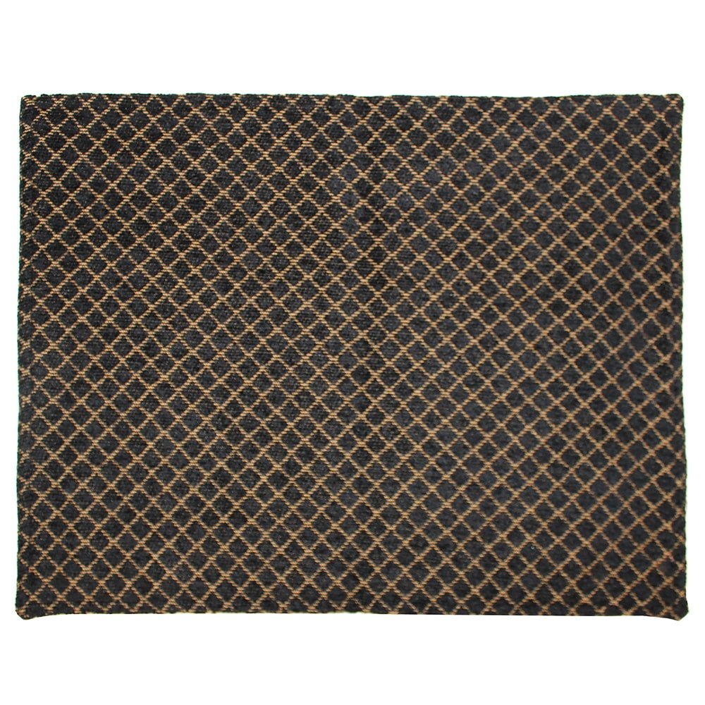 Sherry Kline 'China Art' Black & Gold Chenille Placemats Set of 4 - Elegant Table Setting for Dining Room, Wedding, Holiday Dinner Party Decor