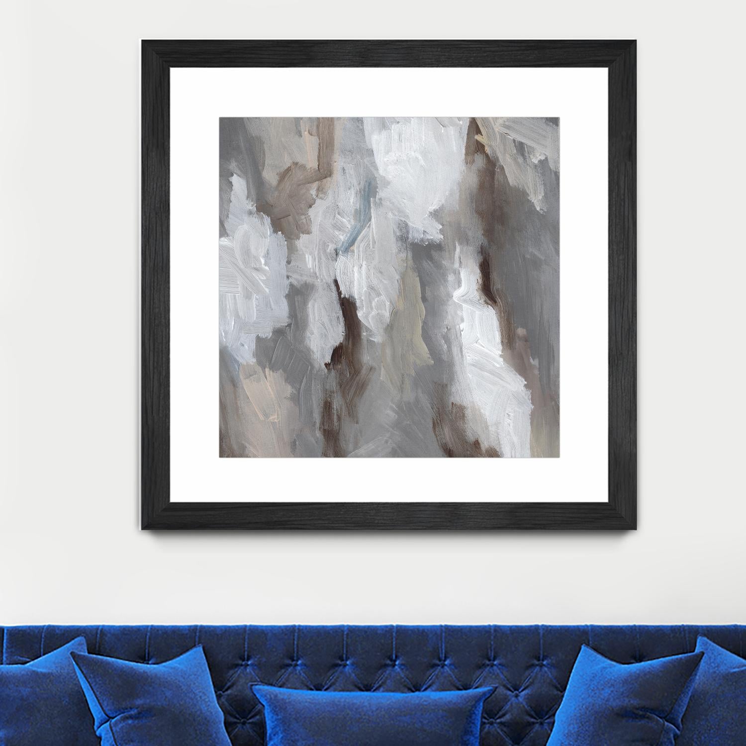 Cloudy Shapes I - Unique Abstract Wall Art Decor for Modern Home & Office - Perfect for Living Room, Bedroom, or Workspace