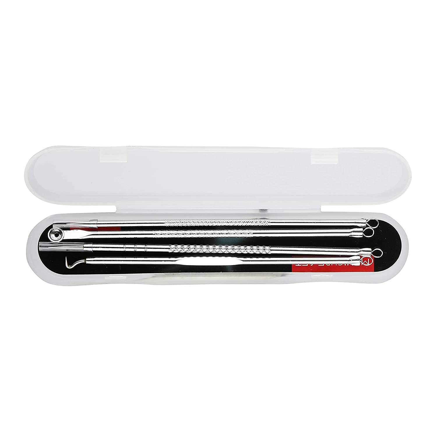 Professional Blackhead & Acne Removal Kit - 4 Pcs Stainless Steel Comedone Extractor Tools for Women & Teens - Perfect for Facial Skincare & Blemish Treatment at Home or Salon