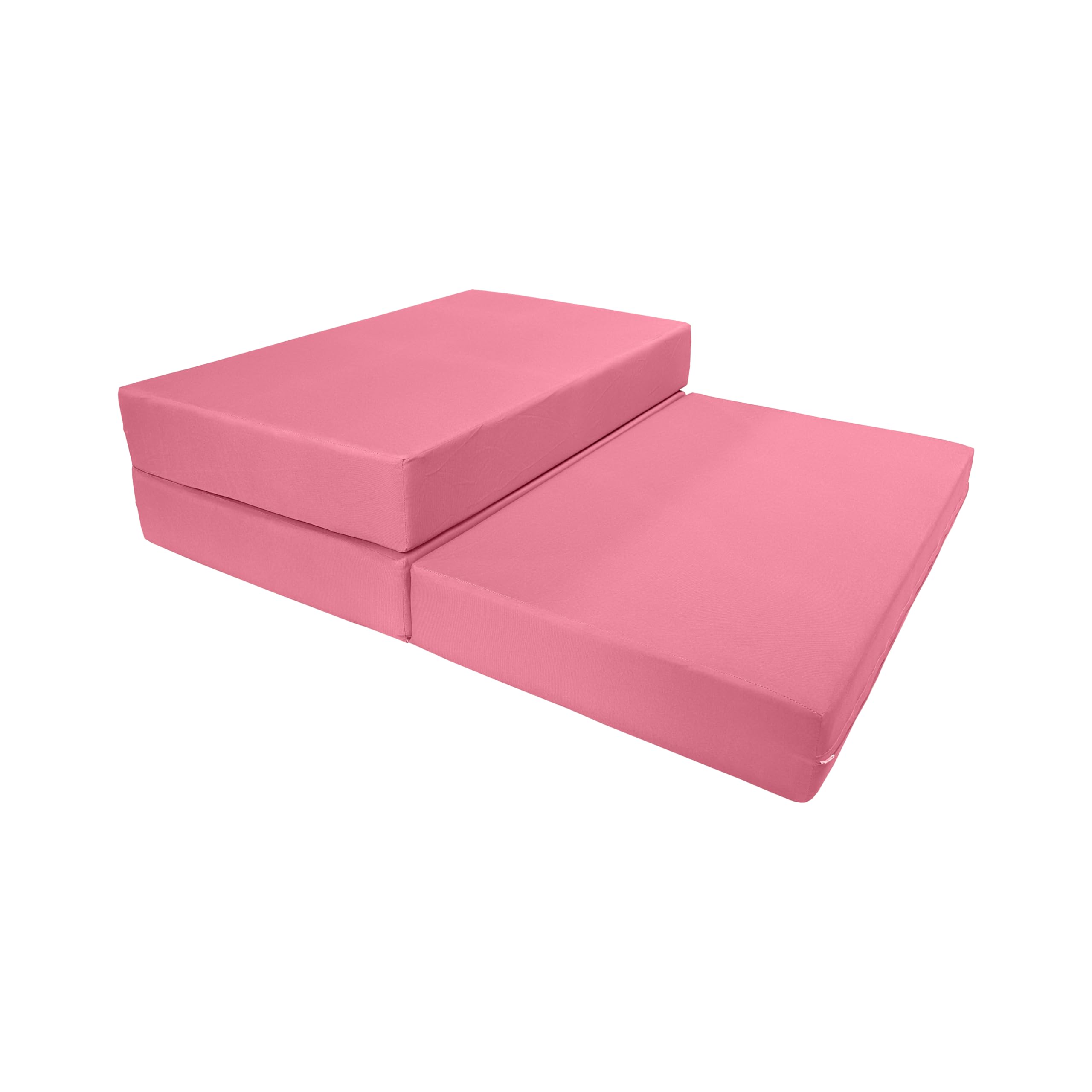 D&D Pink Shikibuton Trifold Futon Bed - Convertible Ottoman & Folding Mattress 75