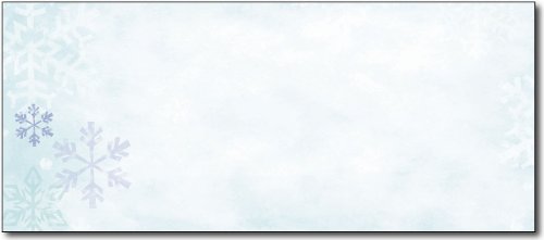 Blue Flakes #10 Holiday Envelopes - Pack of 80 Premium Envelopes for Christmas Cards, Greeting Cards, and Party Invitations