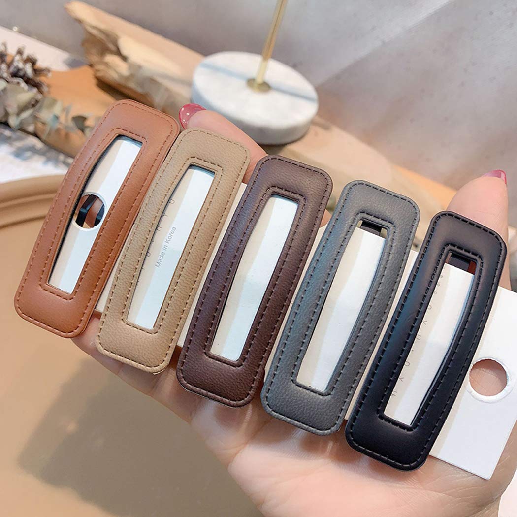 Non-Slip Snap Hair Clips for Women - Solid Color Hairpins for Daily Styling