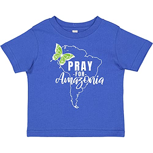 Inktastic Pray for Amazonia South America Silhouette Toddler T-Shirt - Cute Graphic Tee for Kids, Eco-Friendly Cotton Shirt for Boys & Girls - Perfect for Casual Wear, School & Outdoor Activities