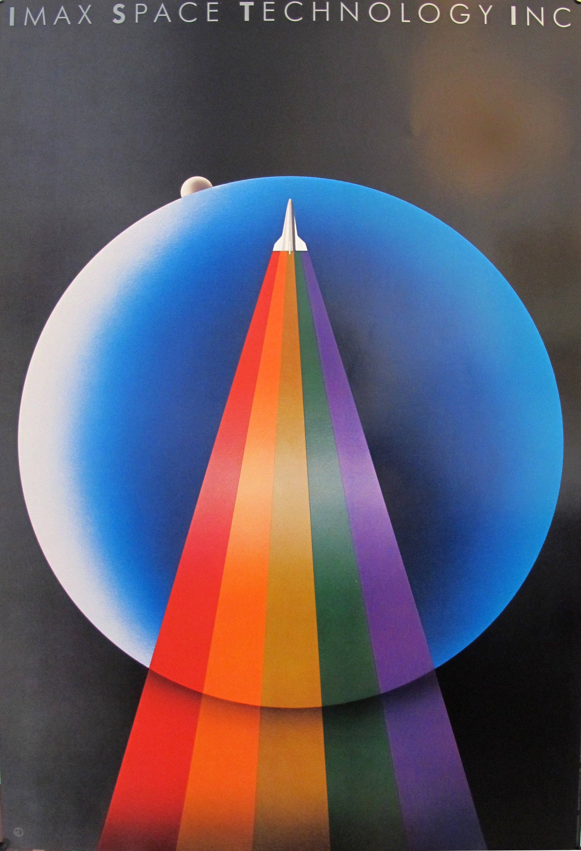 Vintage 1980s Original Canadian IMAX Space Technology Poster - Perfect for Home Decor, Office Wall Art & Movie Memorabilia Collection