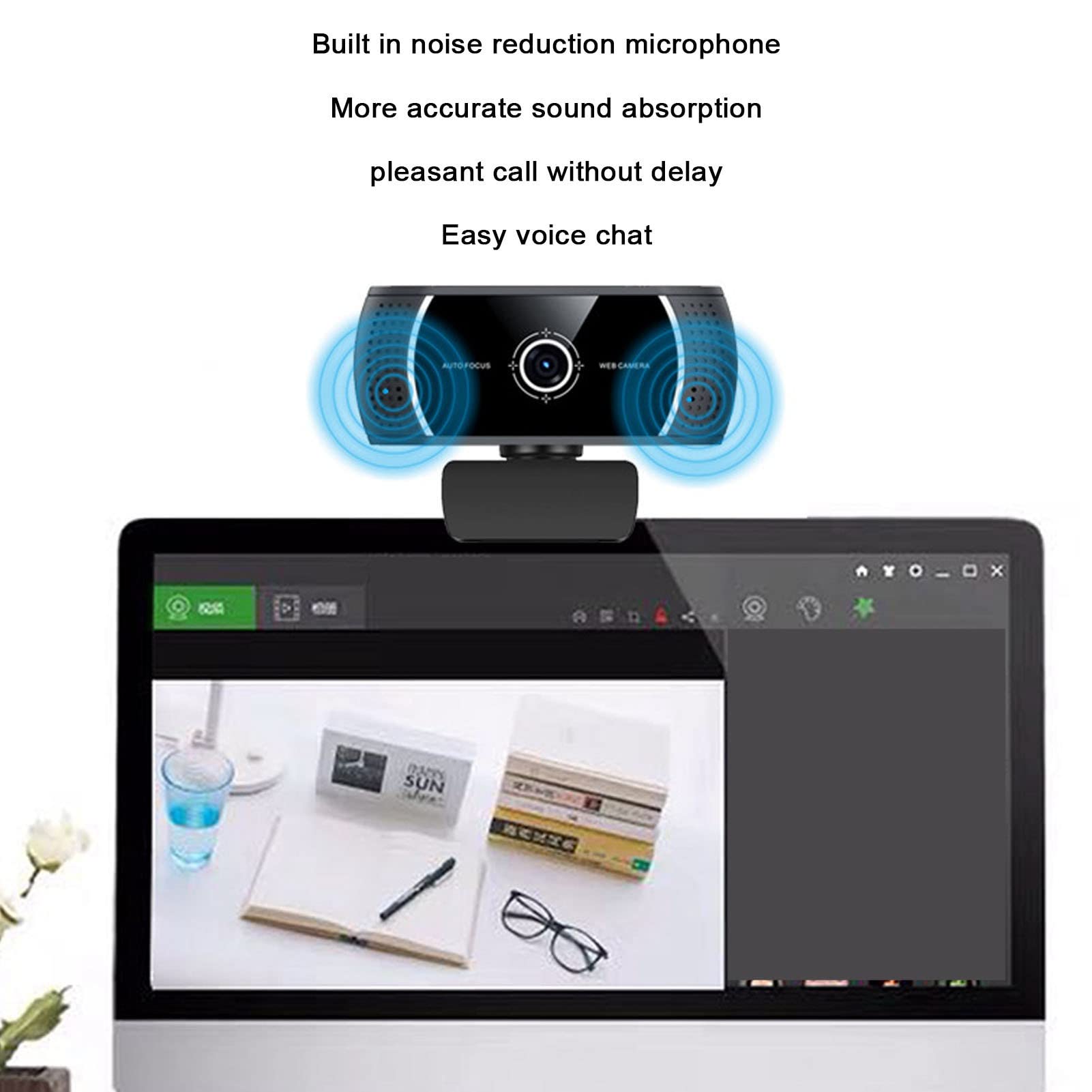 GOWENIC HD Webcam for PC, Mac, Laptop & Desktop - 1080p USB Computer Camera with Built-in Microphone for Video Calling, Conferencing, Live Streaming & Recording - Perfect for Zoom, Skype, Teams & Online Classes