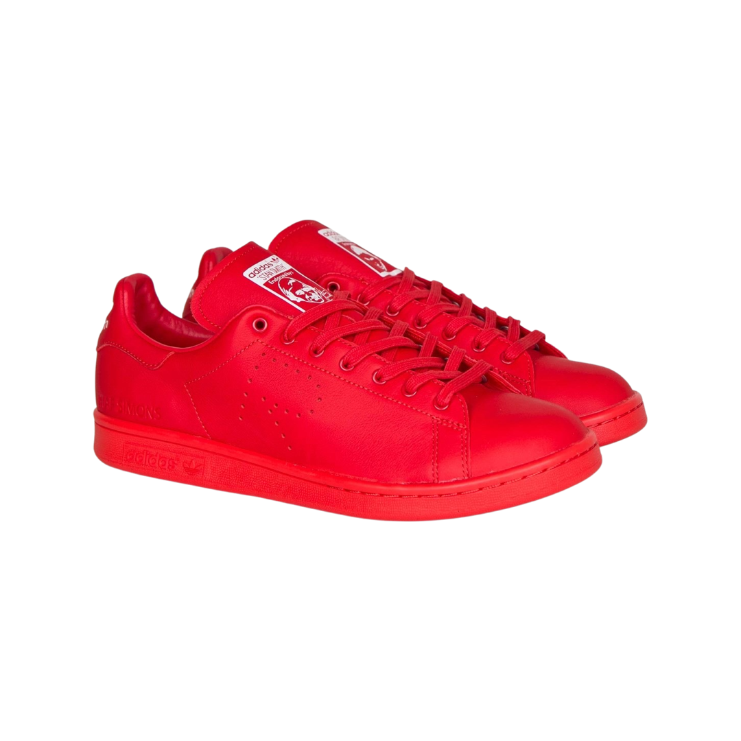 Raf Simons x Stan Smith Red Sneakers - Men's Fashion Shoes for Casual Wear & Street Style