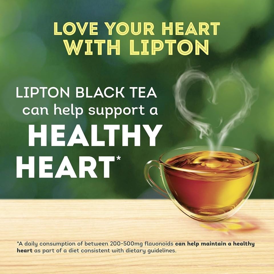 Lipton Regular Black Tea Bags - 100 Count Box (291 Tea Bags) | Premium Quality Tea for Daily Brewing, Iced Tea & Office Use