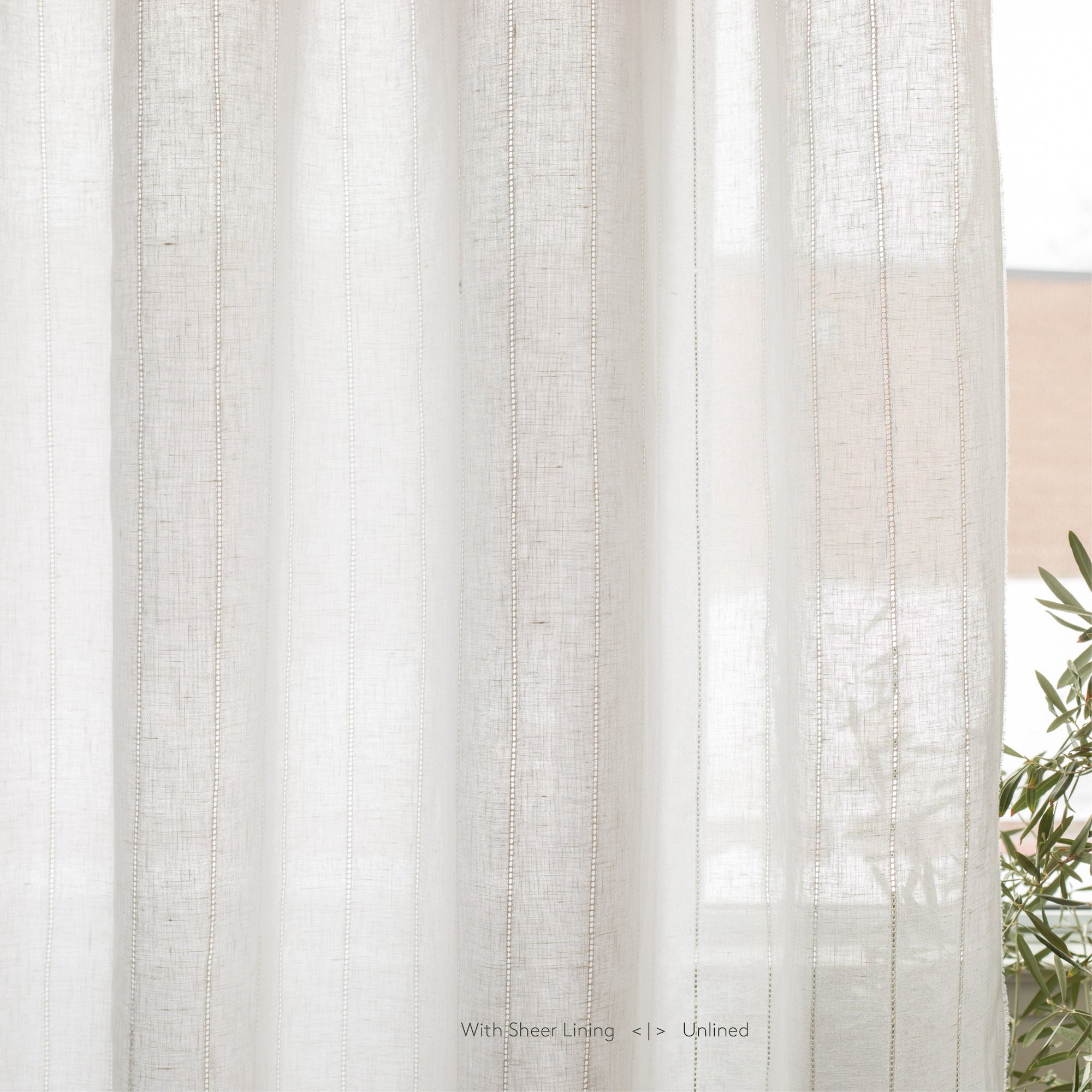 Lining Fabric - Double Width Sheer White Curtain Material for Home Decor & Window Treatments