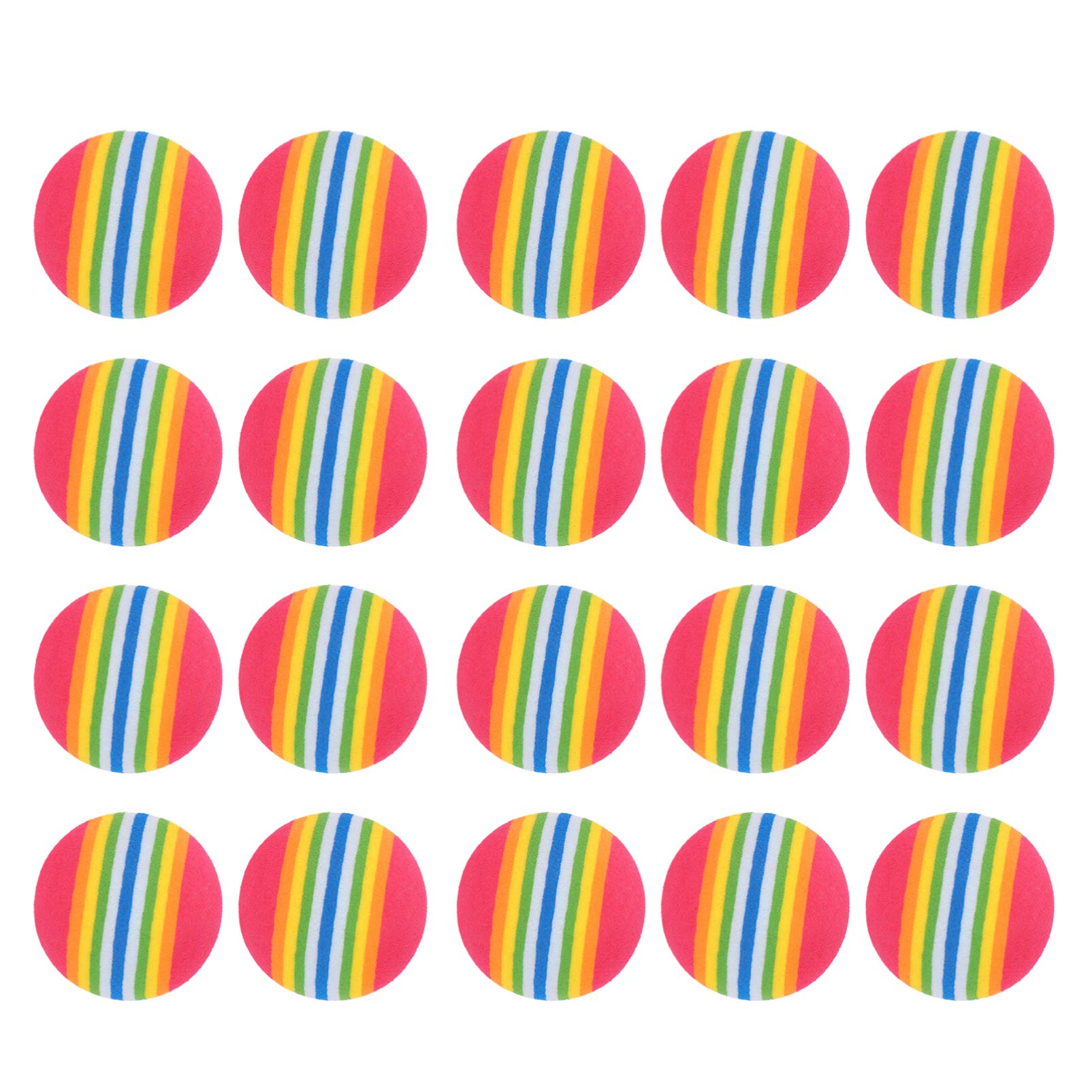 25pcs Colorful Bouncy Balls 42mm - High Bounce Rubber Playground Balls for Kids, Rainbow Ball Toys for Indoor & Outdoor Games, Birthday Party Favors, School Prizes, and Carnival Activities