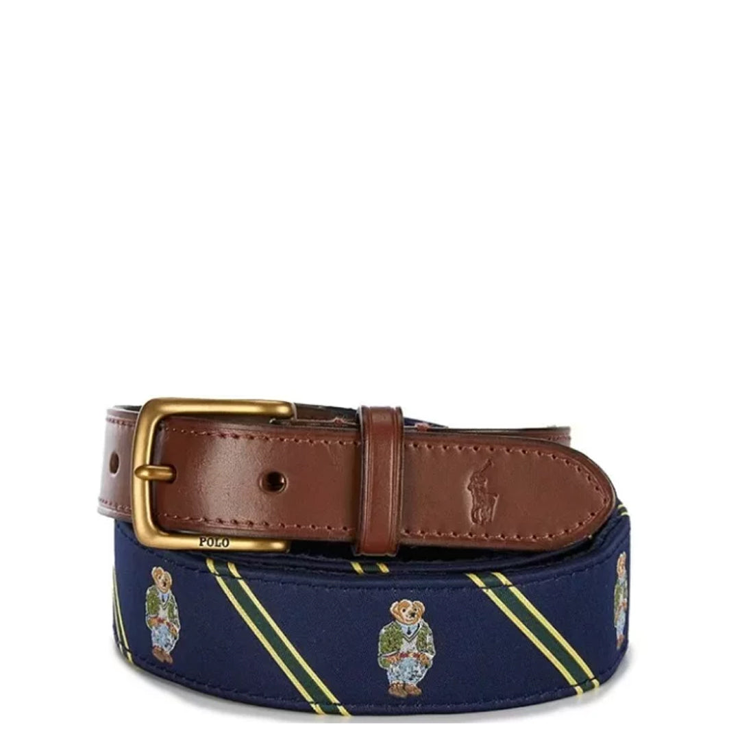 Polo Bear Leather Ribbon Belt for Men & Women - Stylish Adjustable Waistband for Casual & Formal Outfits | Perfect for Office, Parties & Everyday Wear