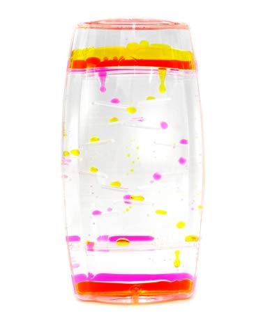 Liquid Motion Timer for Kids - Yellow & Pink Sand Timer for Classroom, Stress Relief, and Focus Aid | Fun Sensory Toy for Home, Office, and Therapy Use