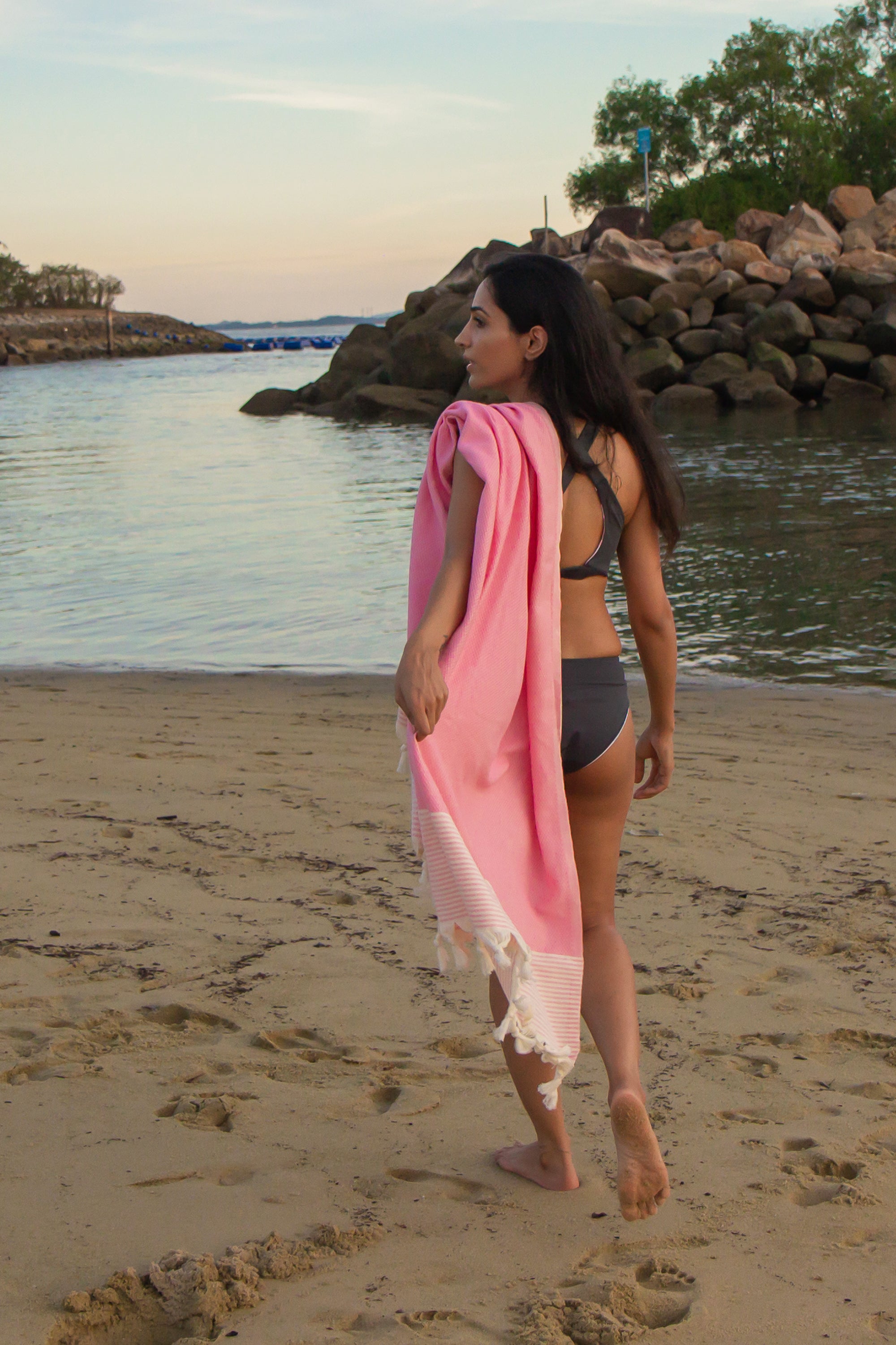 Premium Turkish Cotton Towel - Inka Mint Color - Soft, Absorbent & Quick-Drying for Beach, Spa & Home Use