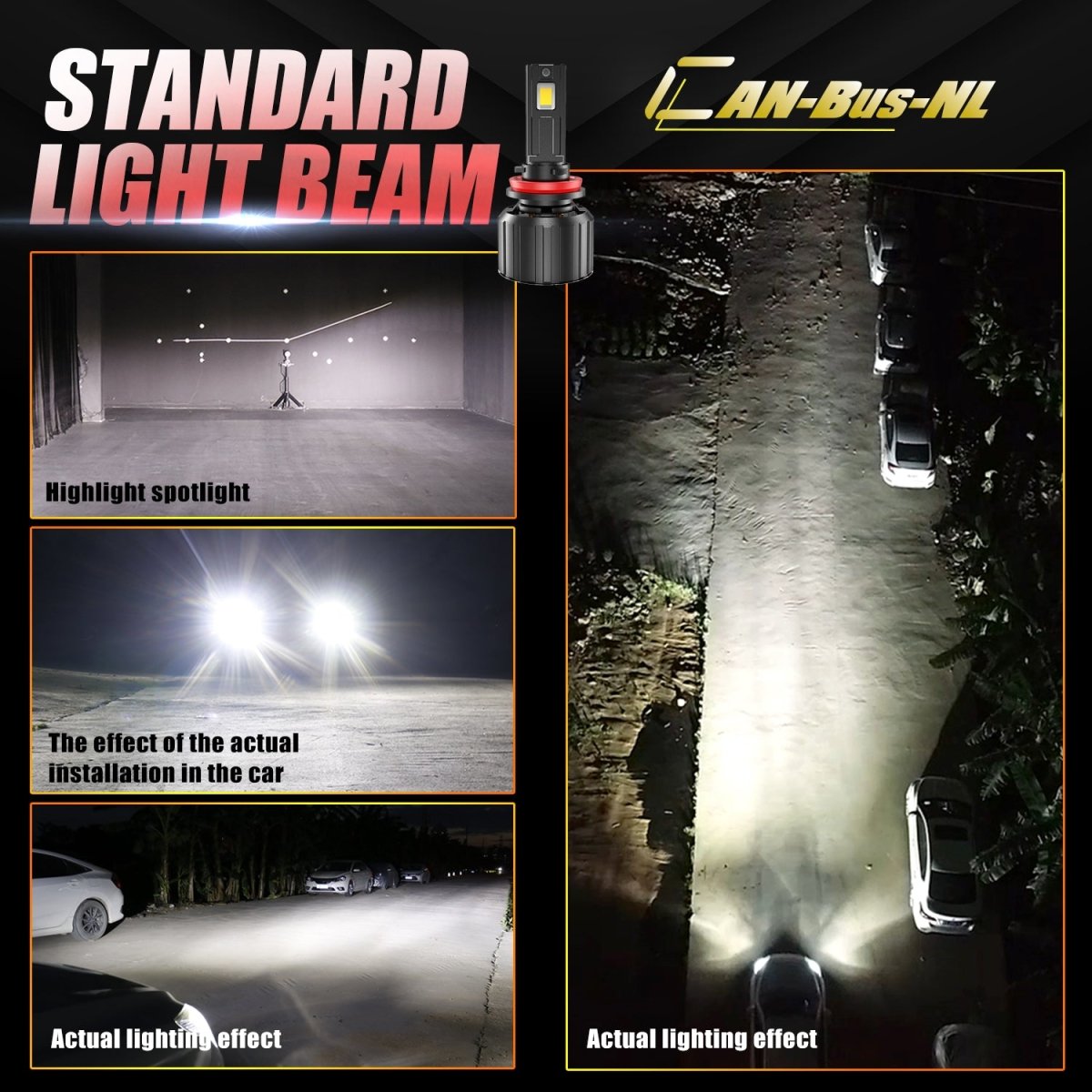 9007 LED Headlight Bulbs CAN Bus Ready - HB5 Conversion Kit - 6000K White Light - Perfect for Cars, Trucks, and SUVs - Daytime Running Lights & Night Driving