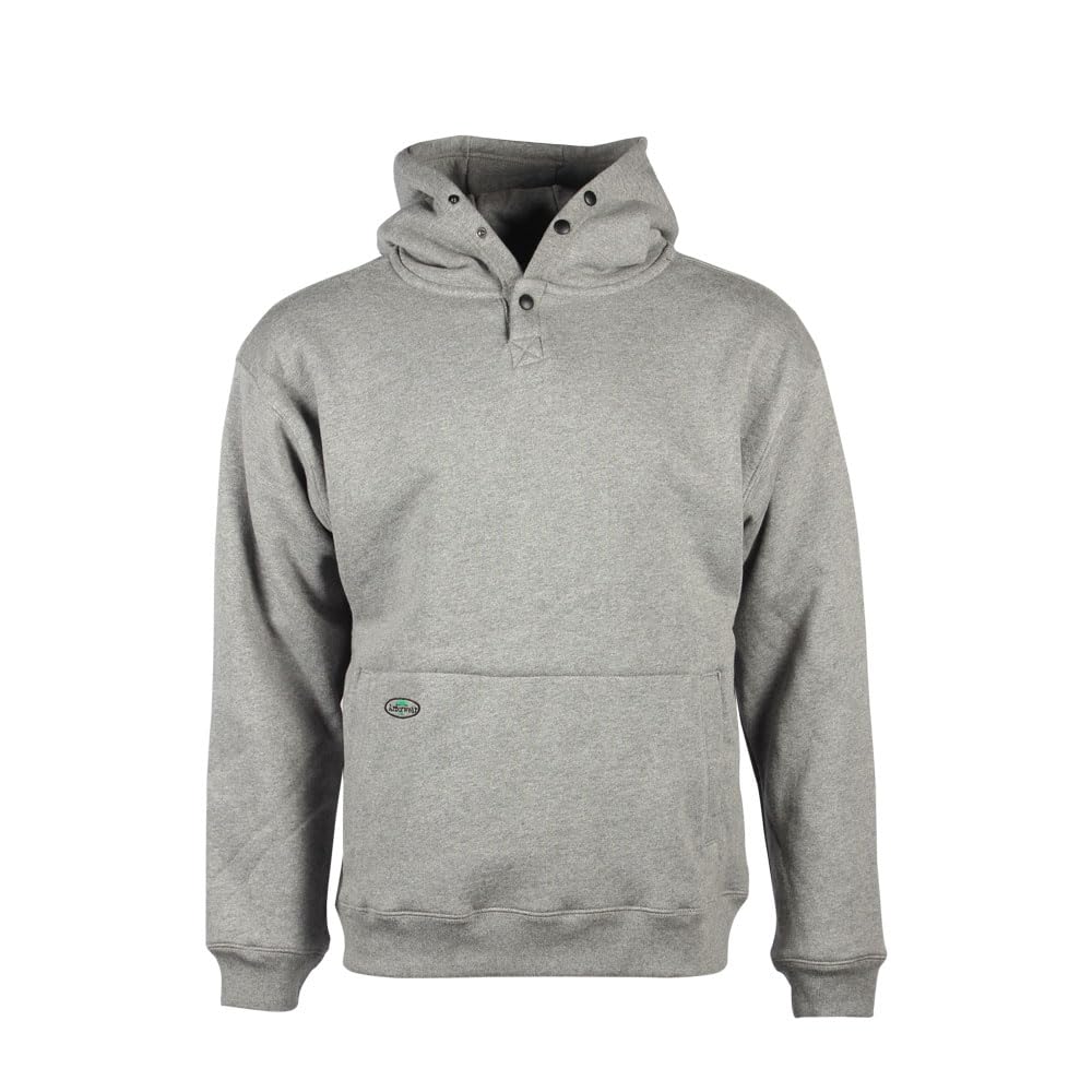 Men's Arborwear Double-Thick Hooded Pullover Sweatshirt - Heavyweight Snap Neck Hoodie with Handwarmer Pouch for Outdoor Work & Winter Activities