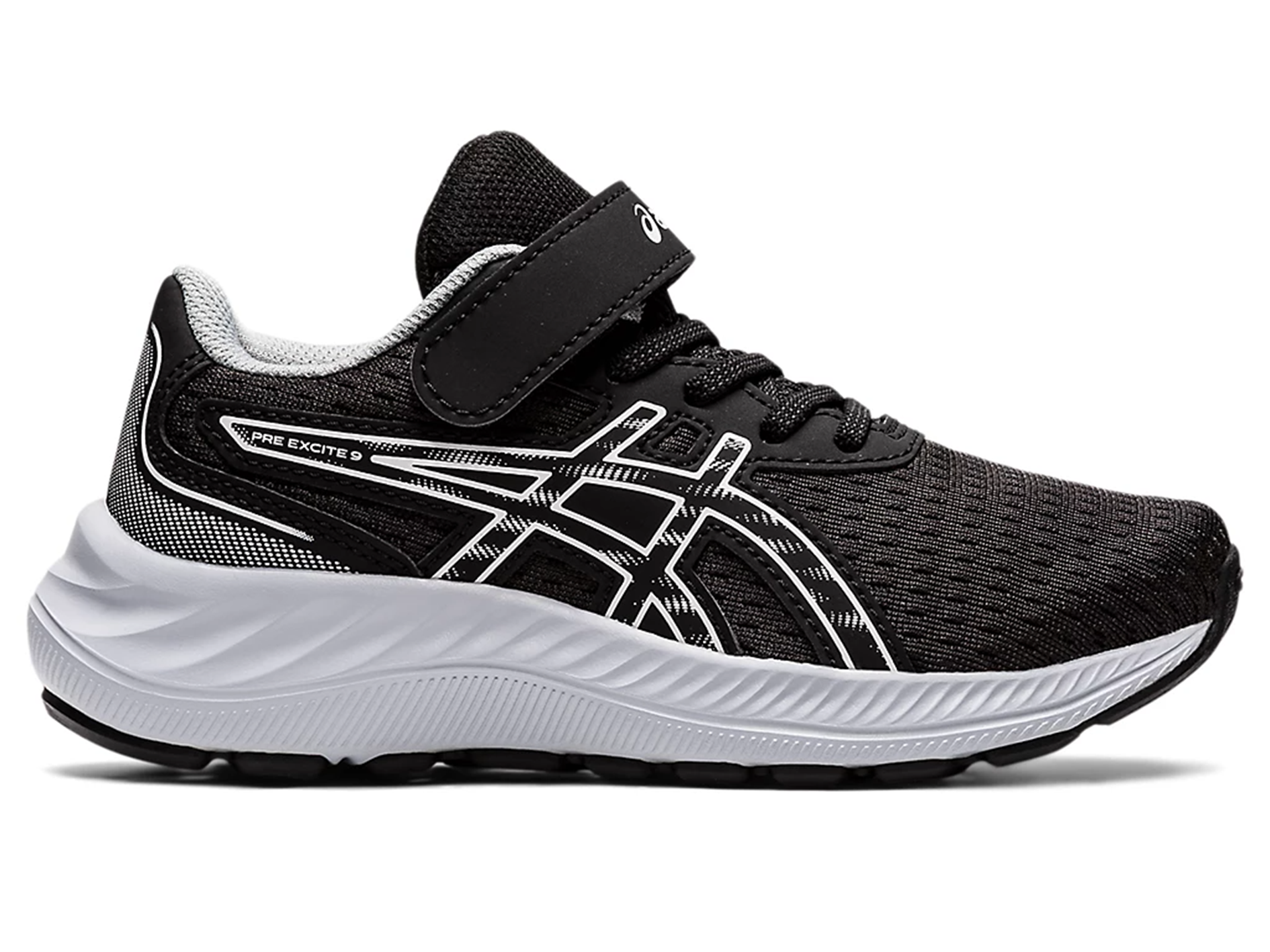 ASICS Kids Pre Excite 9 PS Running Shoes - Black/White (1014A234-002) | Lightweight & Comfortable Sneakers for Boys & Girls | Perfect for School, Sports & Daily Activities