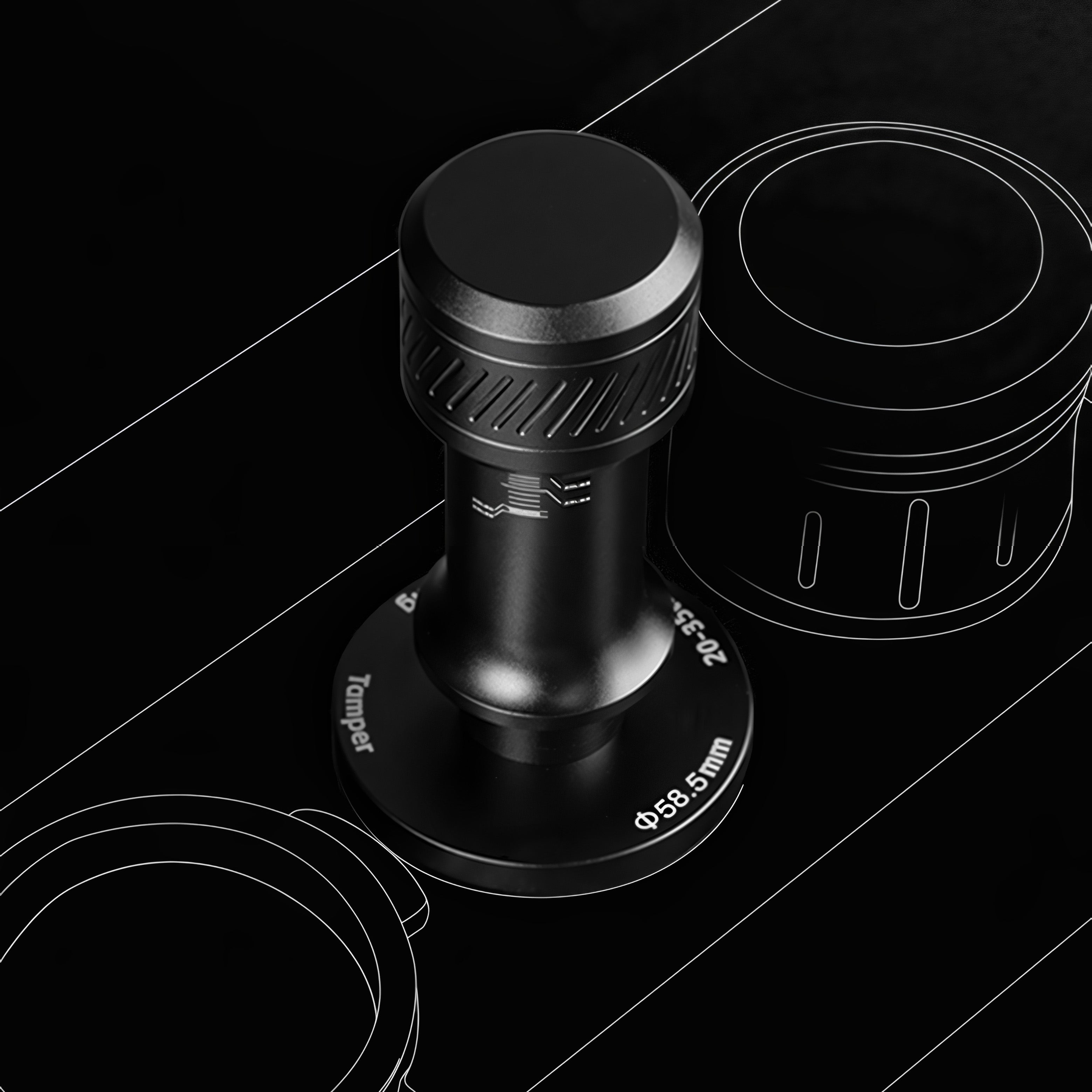 Premium Thor Adjustable Pressure Coffee Tamper - 58mm Stainless Steel Espresso Tamping Tool with Ergonomic Handle for Baristas & Home Brewing - Perfect for Espresso Machines & Coffee Shops