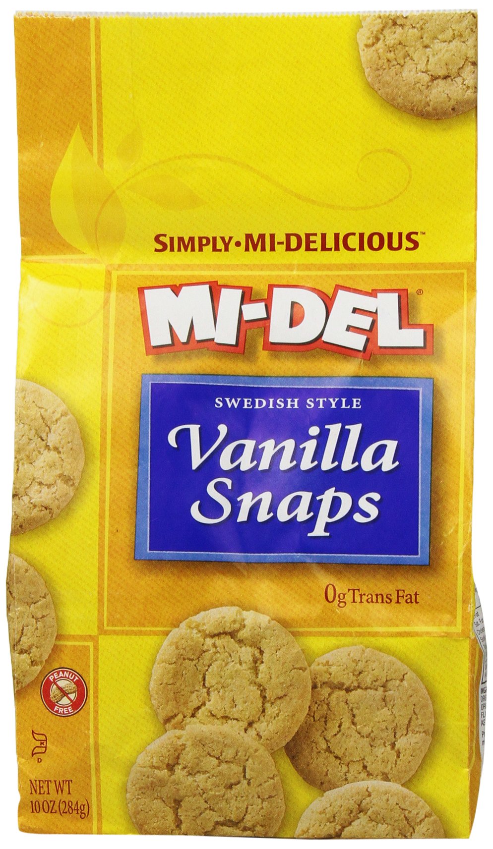 MI-DEL Vanilla Snaps Cookies, 10 Ounce (Pack of 12) - Crispy Vanilla Wafers for Tea Time, Desserts & Party Snacking