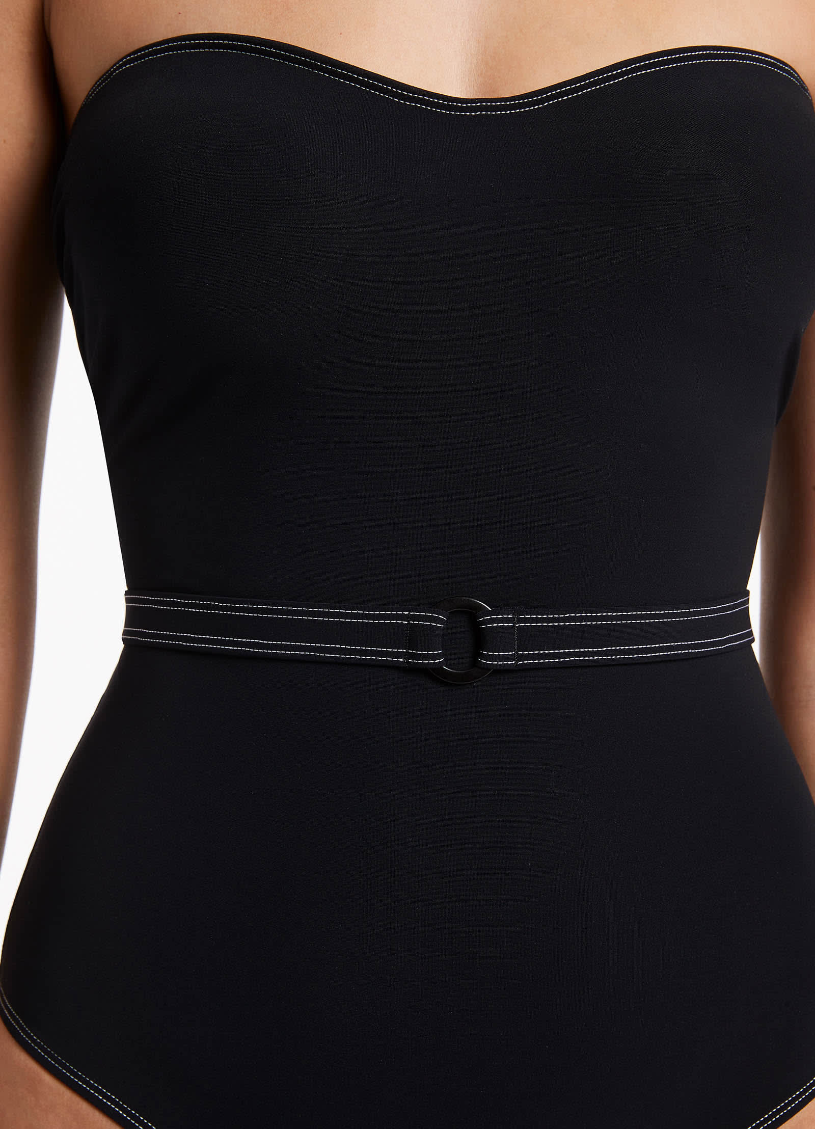 Signature Black Bandeau One Piece Swimsuit - Stylish & Comfortable for Beach, Pool, and Summer Vacations