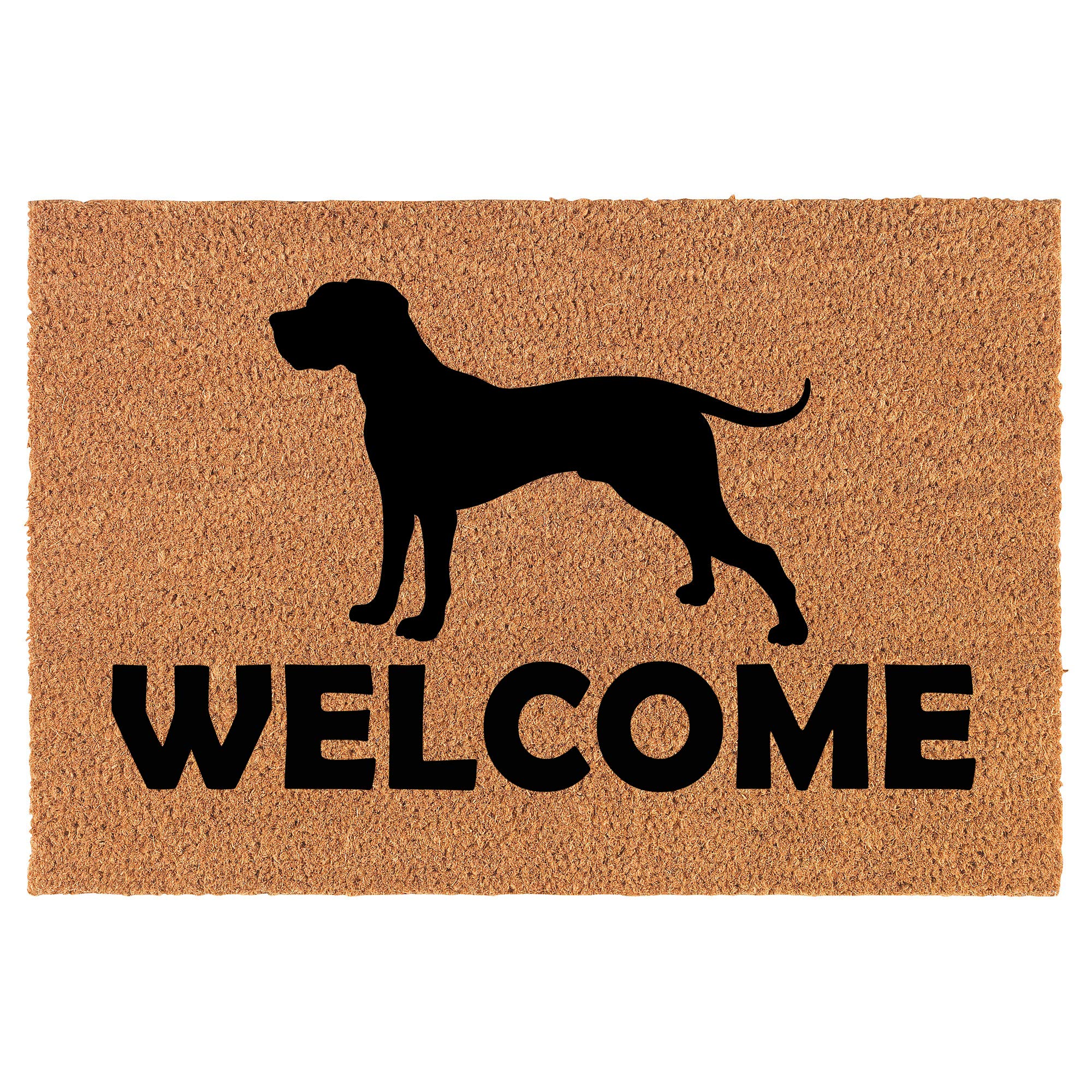 Premium Coir Doormat for Front Door - Natural Coconut Fiber Welcome Mat (24