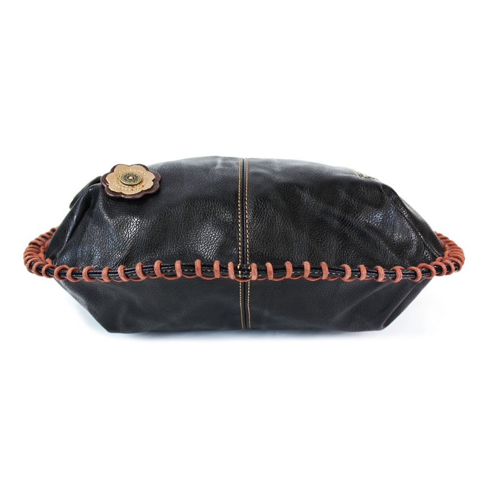 CHALA Stylish Black Hobo & Crossbody Handbag with Turtle Design - Perfect for Work, Travel, and Everyday Use