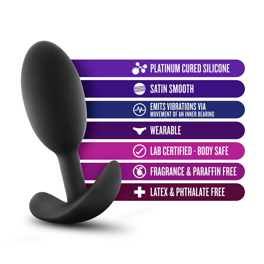 Vibra Slim Platinum Silicone Butt Plug - Medium Size Anal Toy for Pleasure & Training | Perfect for Couples Play & Solo Exploration