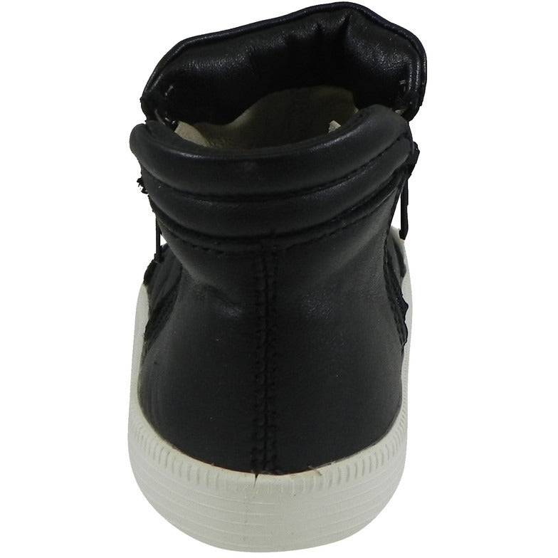 Old Soles 1040 Boys & Girls Zip Daley Black Quilted Leather High Top Sneakers - Stylish & Comfortable for School, Play & Everyday Wear