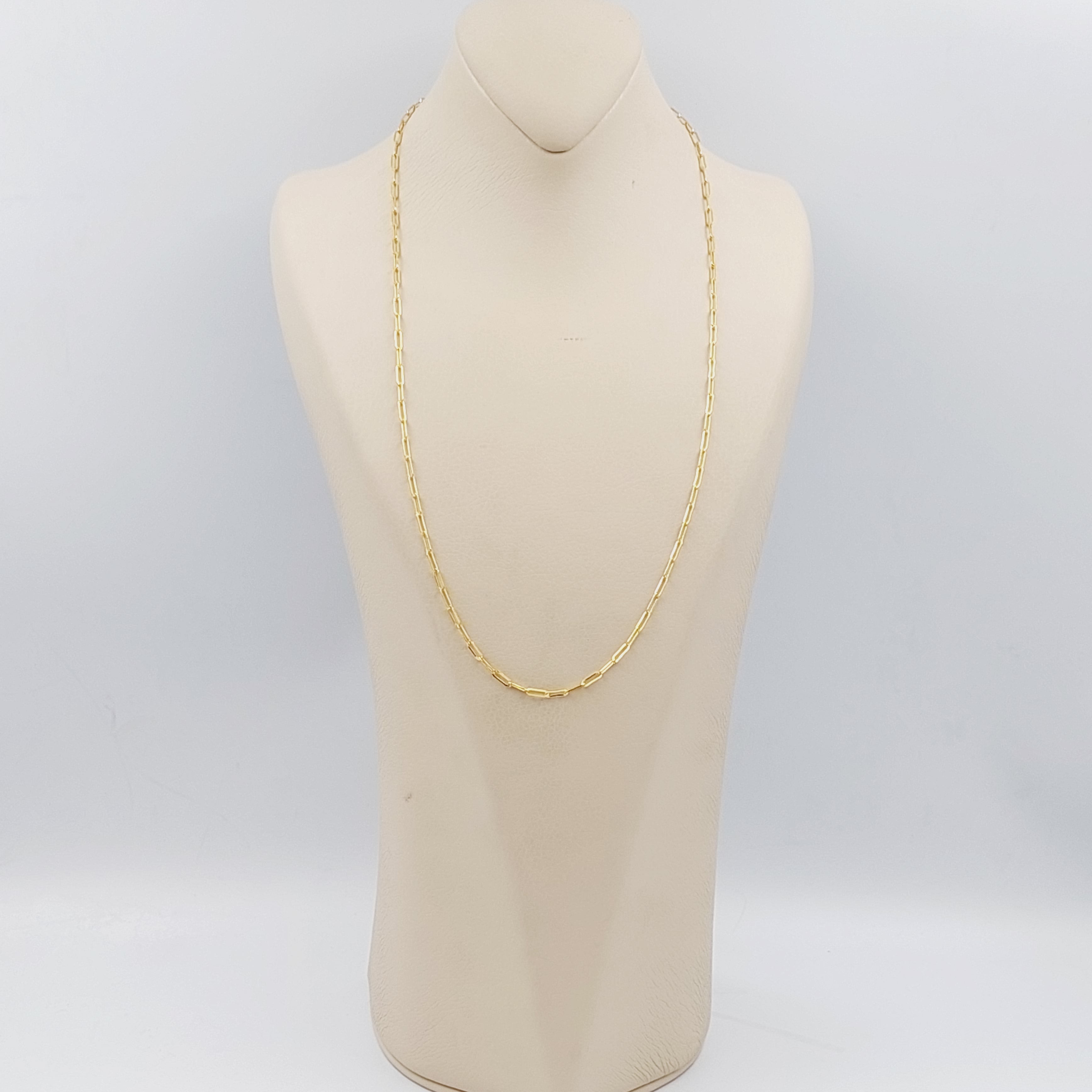 2.5mm Paperclip Chain Necklace 60cm - Dainty Gold/Silver Layering Chain for Women, Perfect for Everyday Wear & Gift Giving