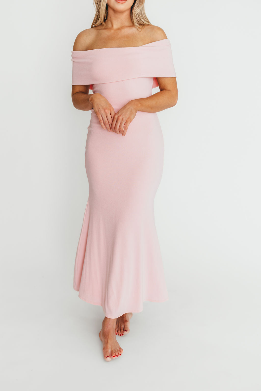 Monroe Maxi Dress in Dusty Pink - Bump Friendly Maternity Dress for Women | Flowy Summer Dress for Pregnancy, Beach Vacations & Special Occasions