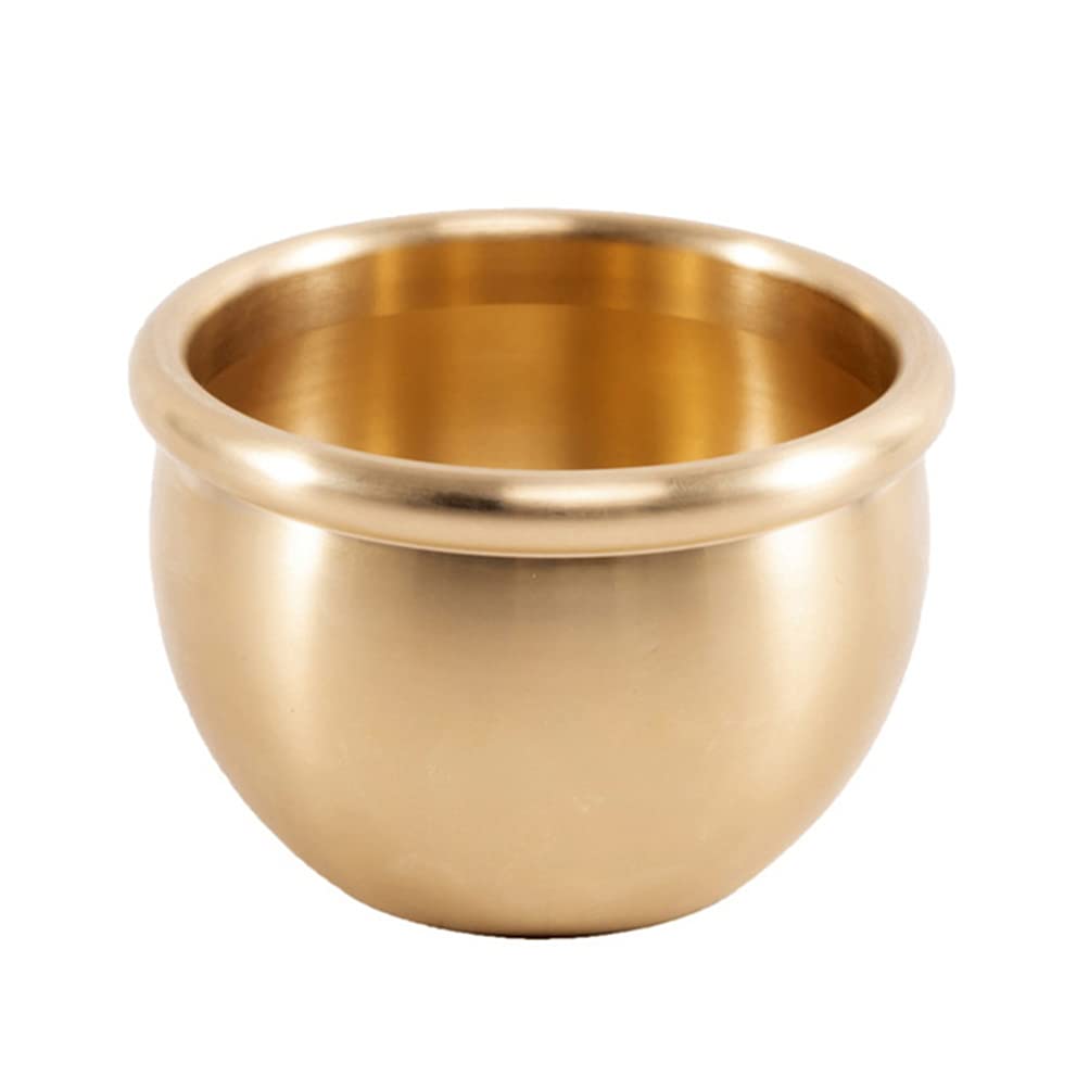 Wakauto 1pc Cornucopia Ornament - Brass Holy Water Bowl for Buddhist Temple Offerings, Desk Money Plant Decor, Feng Shui Office & Home Decoration - Perfect for Meditation Spaces, Altar Displays & Wealth Attraction