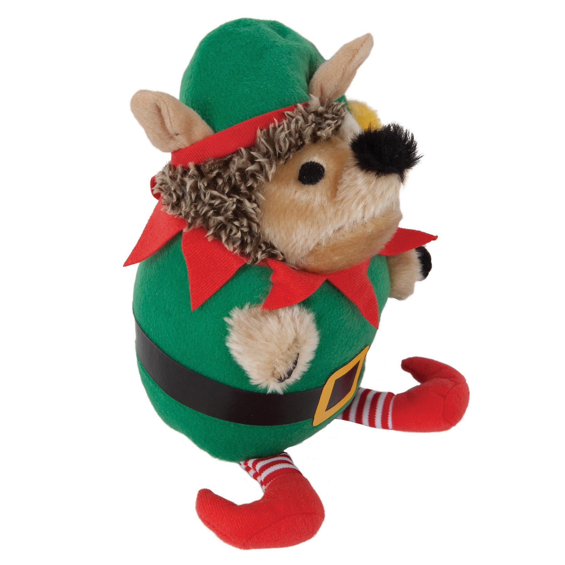 Zoobilee Elf Heggie Interactive Dog Toy - Durable Chew Toy for Small & Medium Dogs - Perfect for Playtime, Training & Teething Relief (Christmas Gift Idea for Pet Lovers)