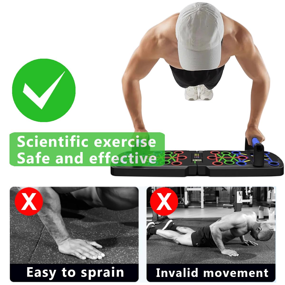 Best Push Up Stands for Home Gym - Adjustable & Non-Slip Pushup Bars for Chest & Arm Workouts - Perfect for Strength Training, Calisthenics & Home Fitness Routines