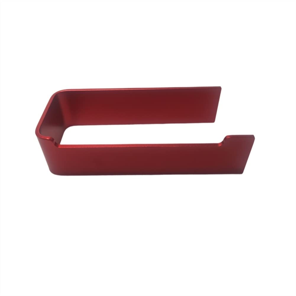Premium Aluminum Bathroom Accessories Set - Wall Mounted Toilet Paper Holder & Kitchen Roll Dispenser with Free Punch Red Hanger (Red) - Perfect for Modern Bathrooms & Kitchens