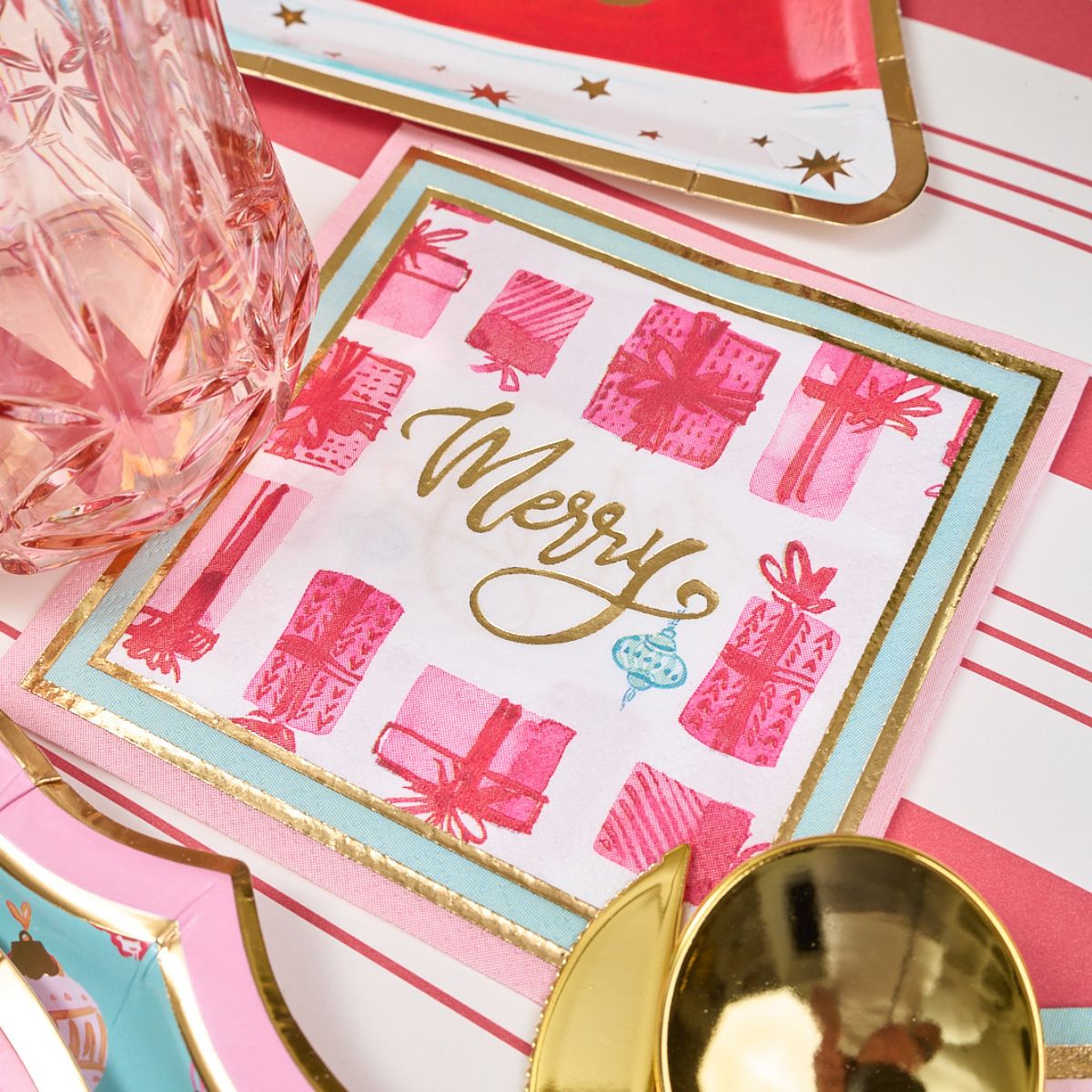 Jolly Holiday Table Setting Complete Kit - 12-Piece Dinnerware Set for Christmas & Thanksgiving - Perfect for Festive Family Gatherings & Holiday Parties