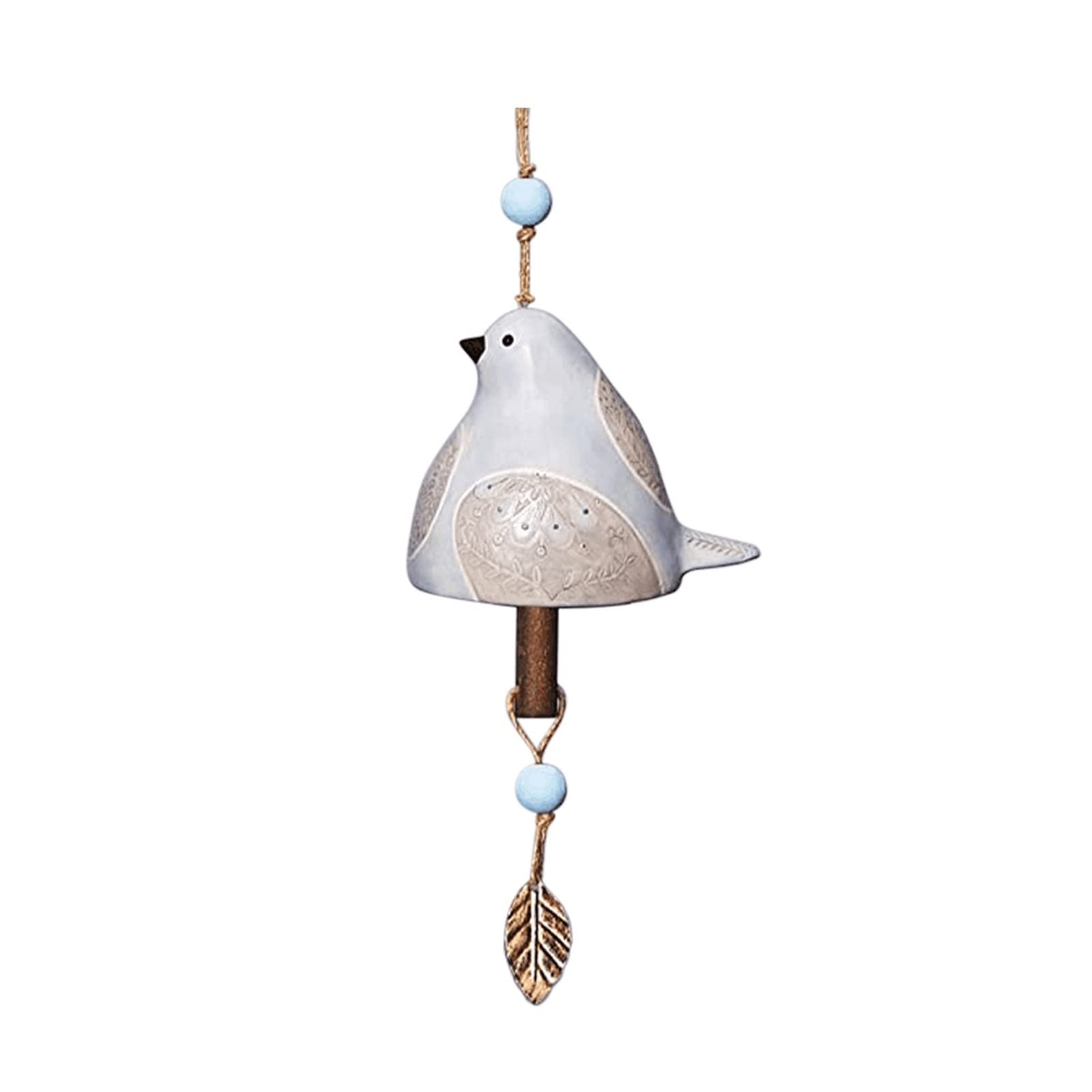 Hand-Painted 3D Triangle Wind Chimes with Bird Pendant - Colorful Garden Decor for Outdoor Patio, Porch & Backyard - Soothing Wind Sounds for Relaxation