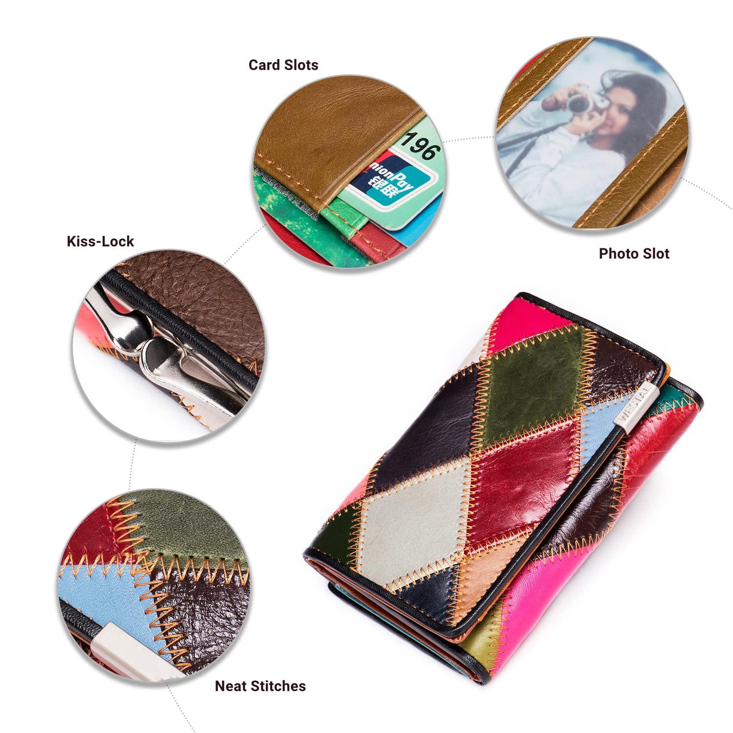Eysee Genuine Leather Wallets for Women - Slim RFID Blocking Card Holder & Clutch Purse - Perfect for Travel, Shopping, and Everyday Use