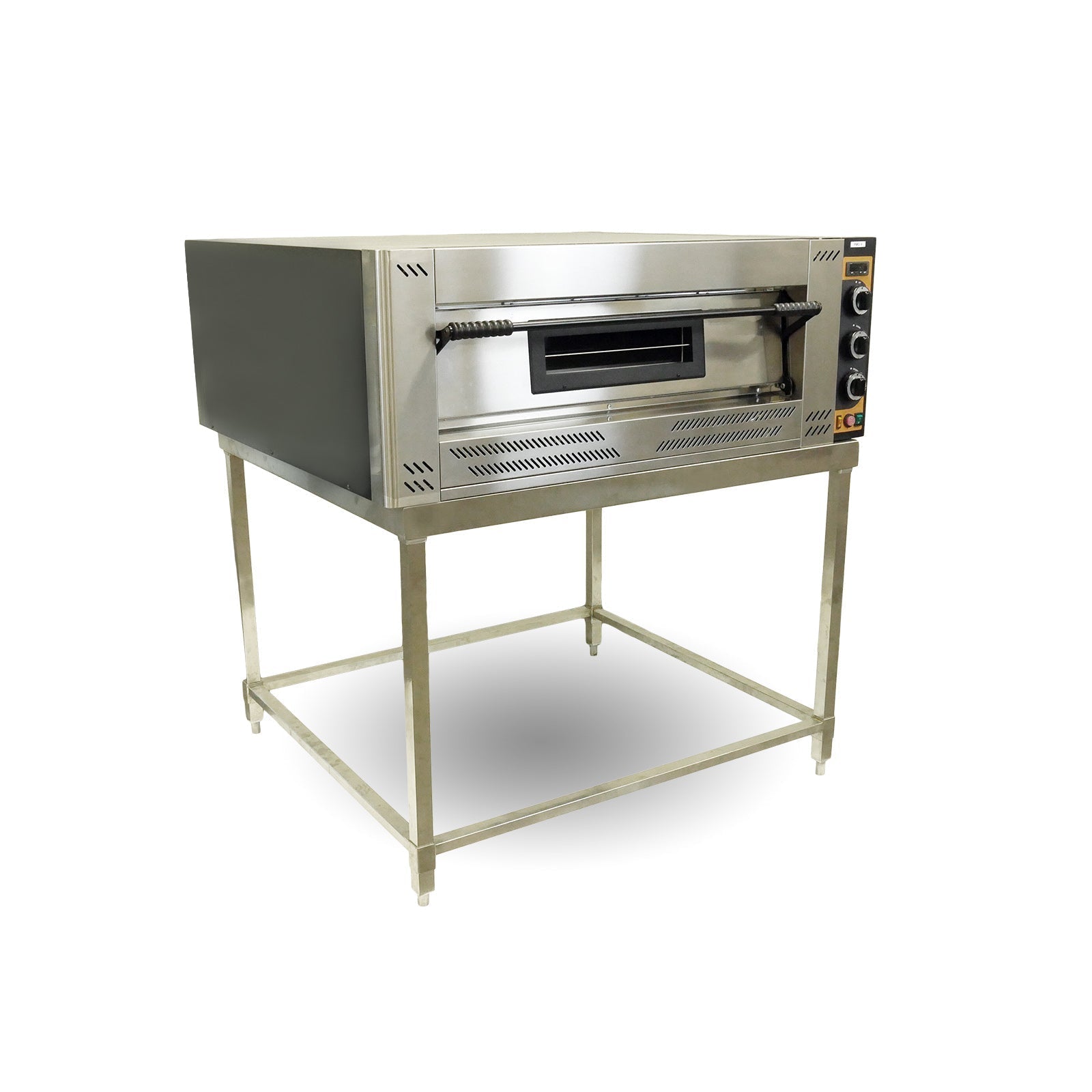 BakerMax Prisma PMG 9 Single Deck Gas Pizza Oven - Commercial Pizza & Bakery Oven for Restaurants, Pizzerias, and Bakeries - Perfect for Baking Bread, Pastries, and Artisan Pizzas
