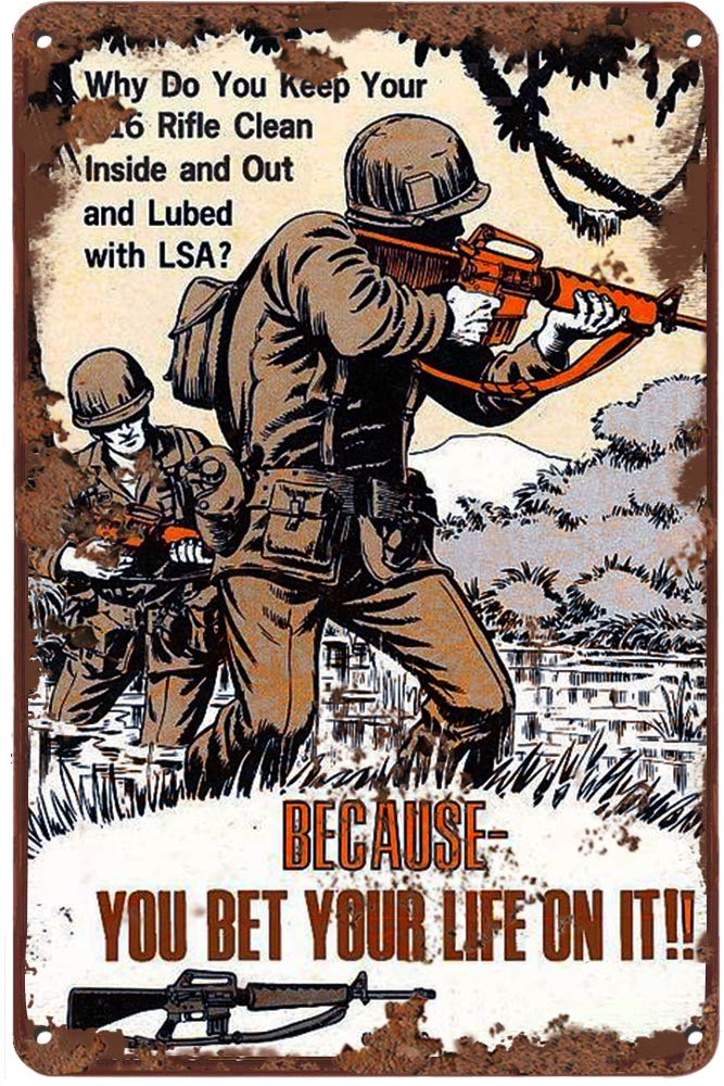 Vintage WWI Navy Military Enlistment Poster - Retro Metal Tin Sign Wall Decor for Bar, Club, Cafe & Bathroom - 8x6 Inch Funny Vintage Iron Plaque for Home, Office & Man Cave