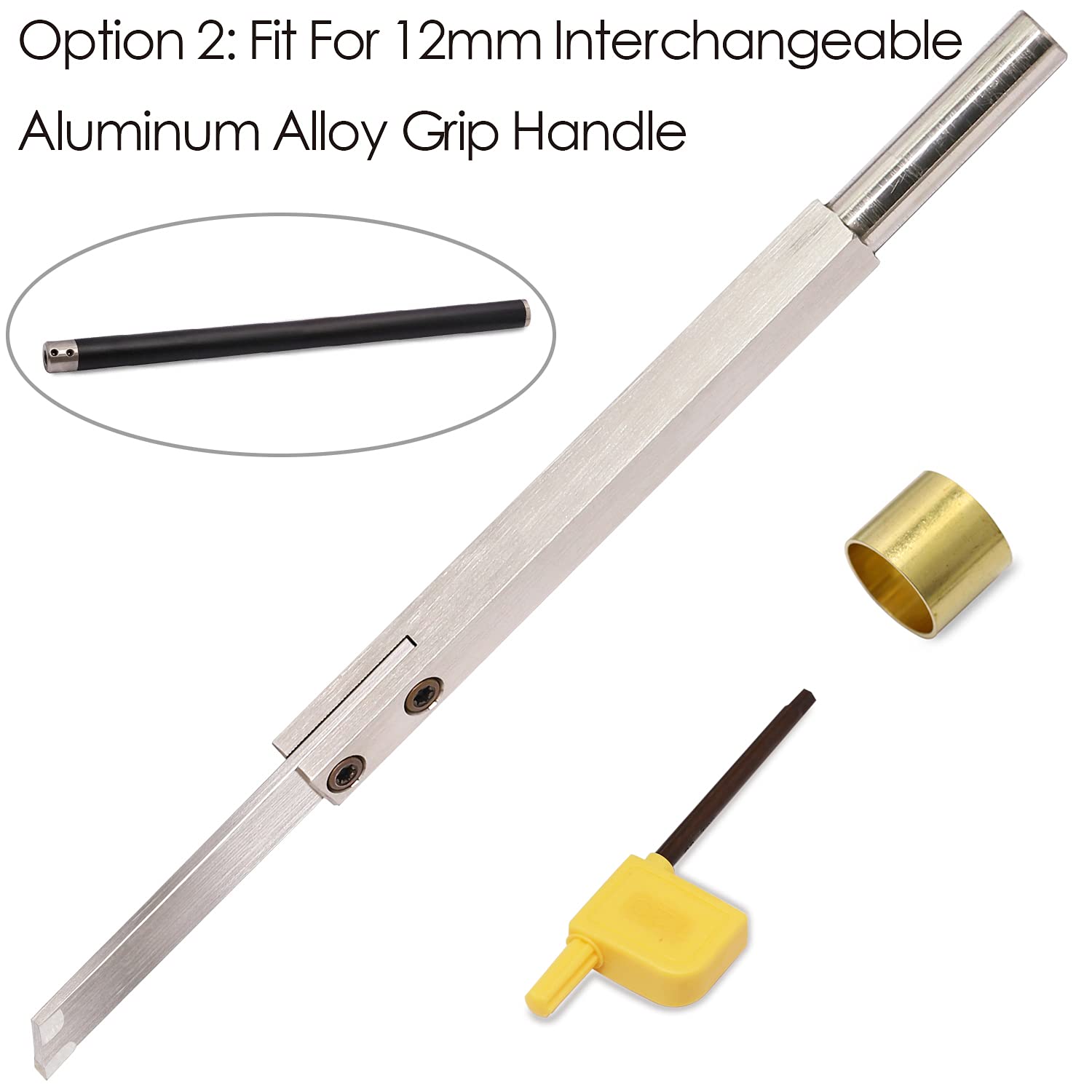 8.68 Inch Carbide Parting & Grooving Tool for Woodturning Lathe - Durable Copper Hoop Design for Smooth Woodworking & DIY Projects