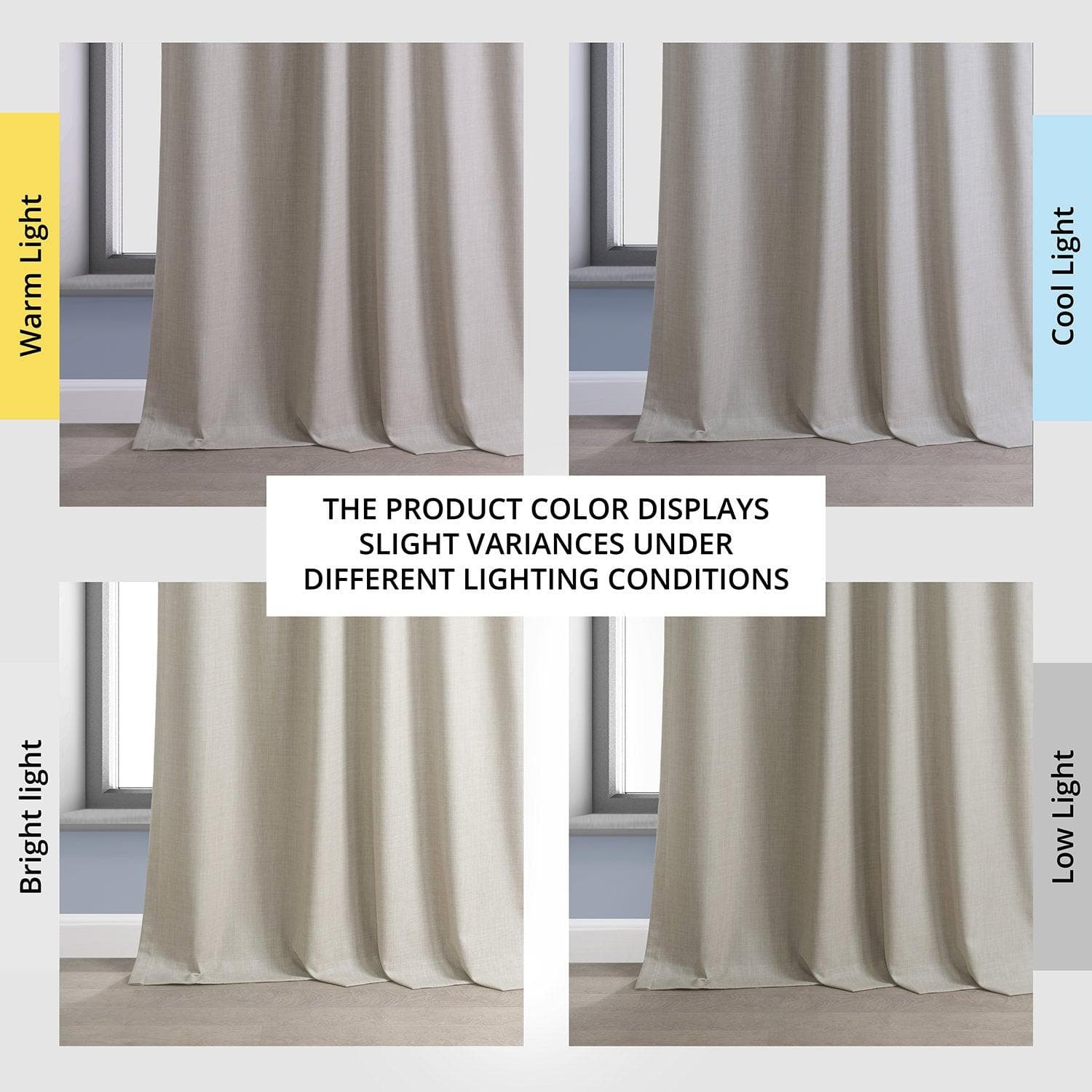 Light Beige Blackout Curtains for Bedroom - Premium Linen Thermal Insulated Drapes for Hotels & Home Decor - Noise Reducing & Energy Efficient Window Treatments for Living Room & Nursery