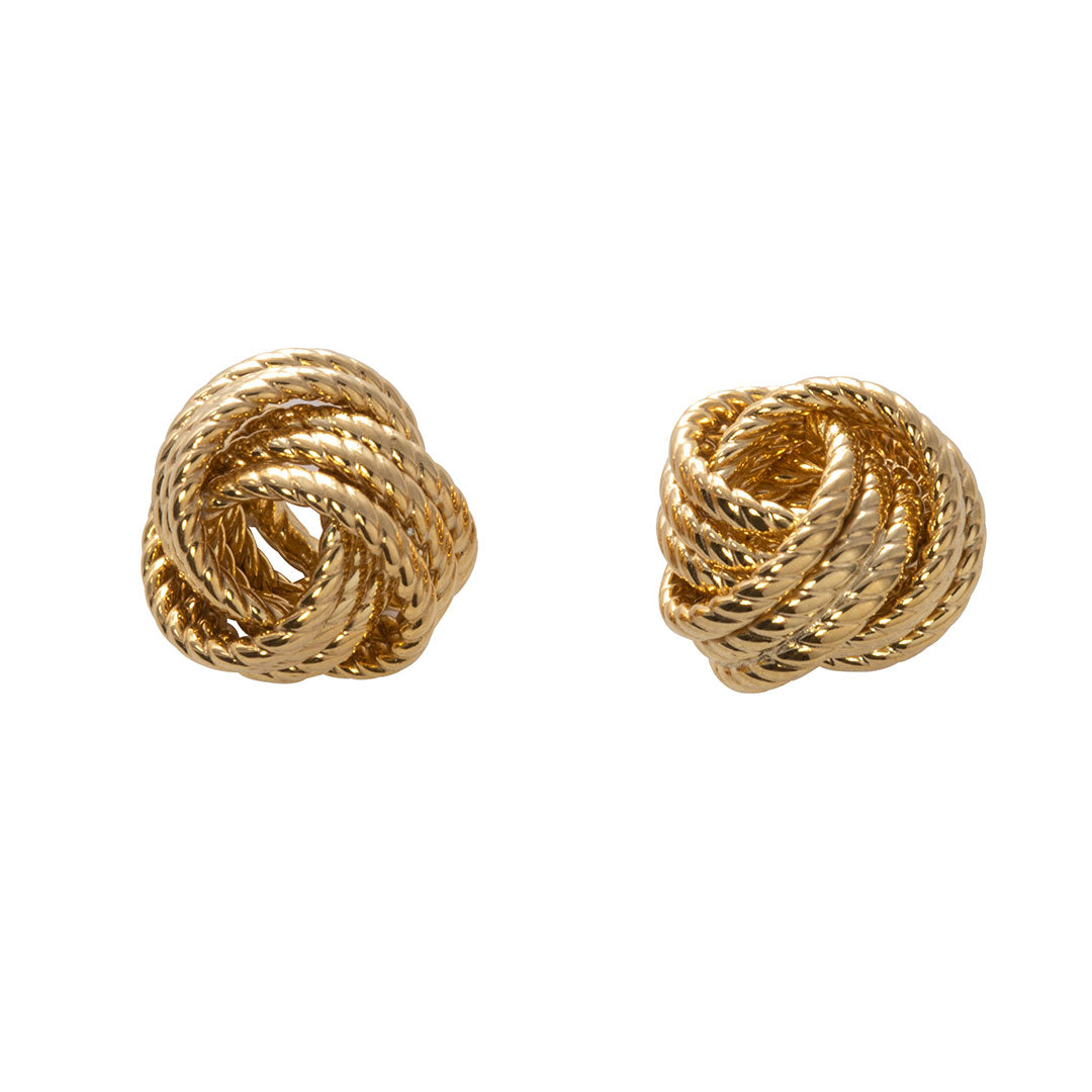 14K Yellow Gold Twisted Love Knot Stud Earrings for Women - Romantic Jewelry Gift for Anniversary, Valentine's Day & Special Occasions - Perfect for Date Nights & Weddings