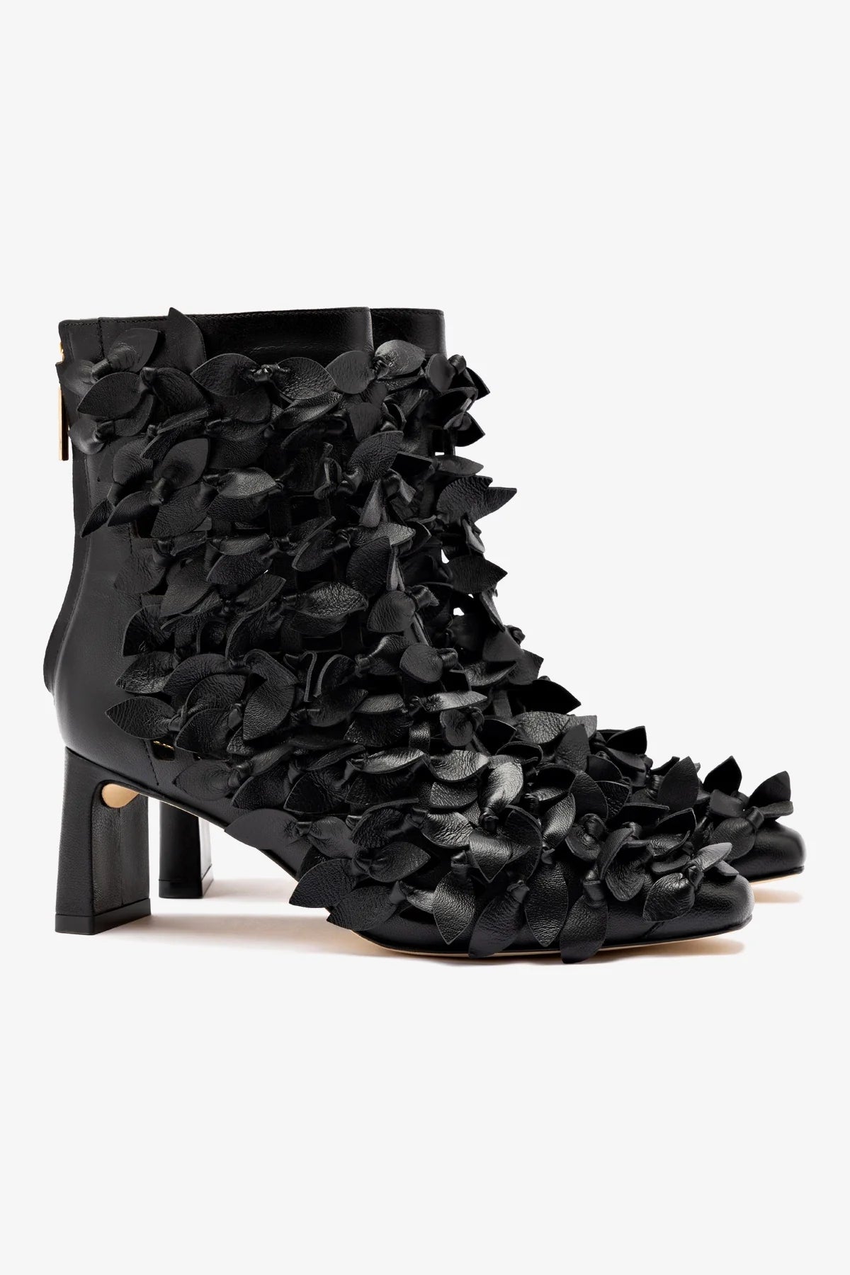 Larroudé x Jonathan Cohen Alexis Black Leather Bootie - Stylish Ankle Boots for Women, Perfect for Fall & Winter Outfits, Office Wear & Evening Events
