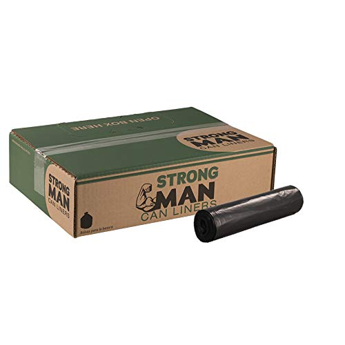 Strongman 40x46 Can Liners - 1.5MIL Thickness, 40-45 Gallon Trash Bags (100 Count/Case) - Heavy Duty Garbage Bags for Home, Office & Commercial Use