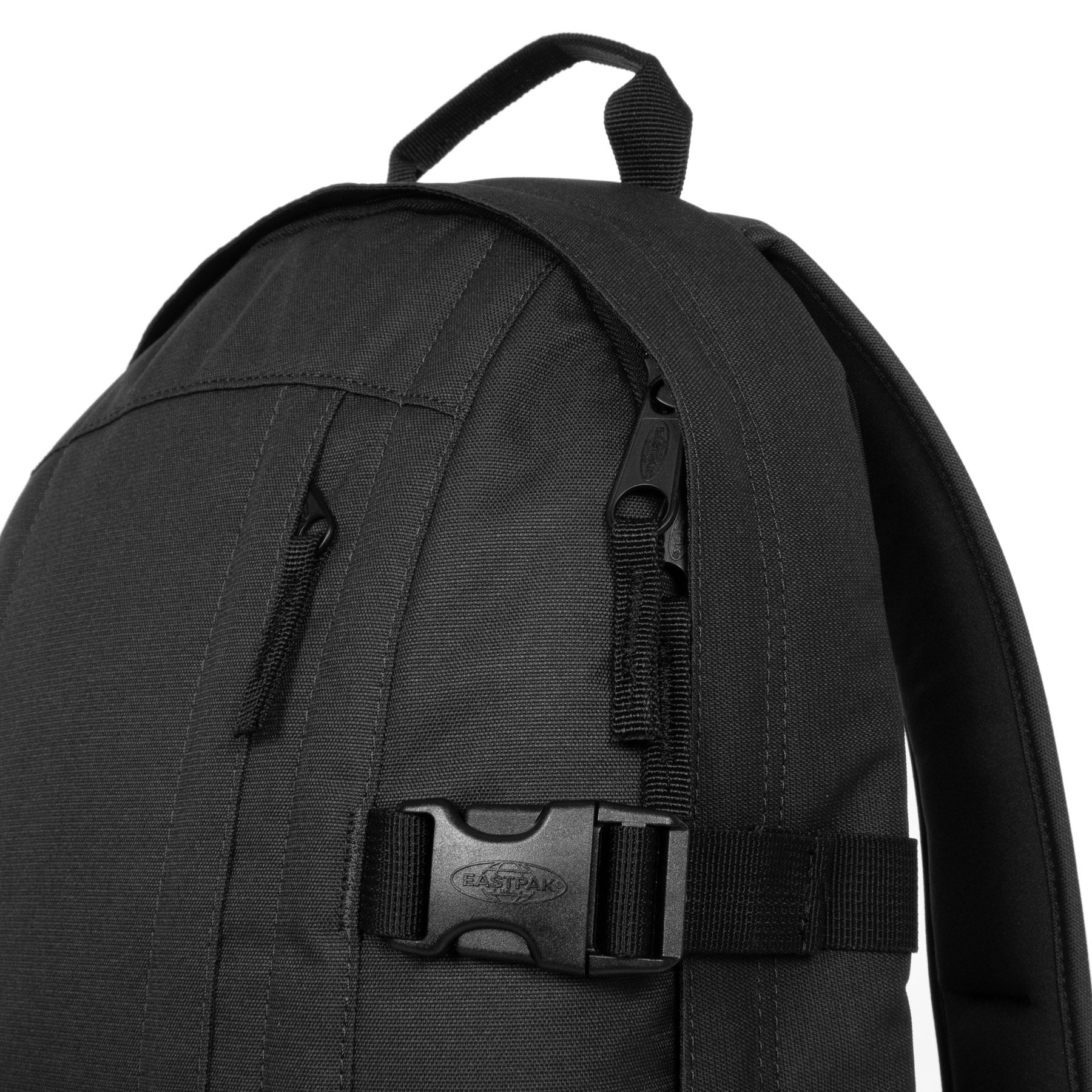 Eastpak Floid CS Backpack - Durable Mono Black Laptop Bag for School, Work & Travel | Stylish & Functional Daypack for Students & Professionals